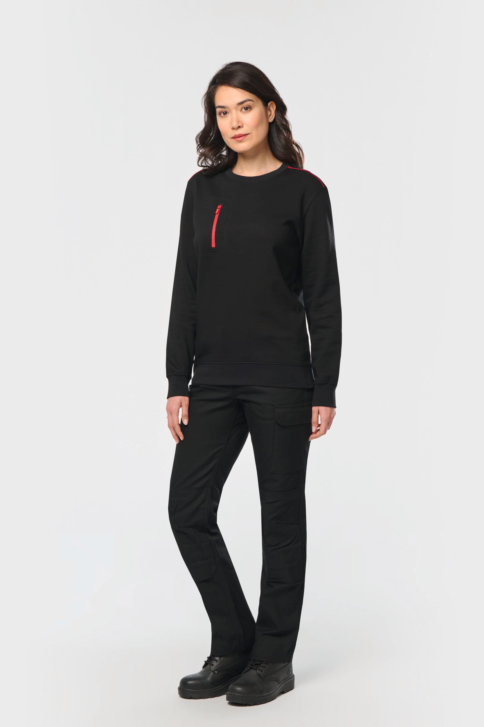 Sweat-shirt Day To Day zip poche contrastée unisexe - Image 10