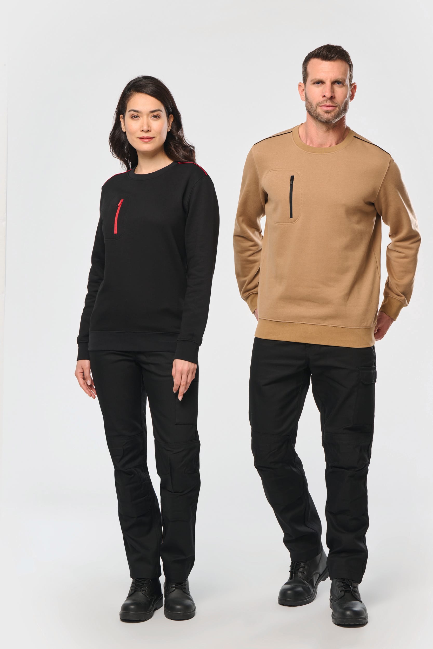 Sweat-shirt Day To Day zip poche contrastée unisexe - Image 18