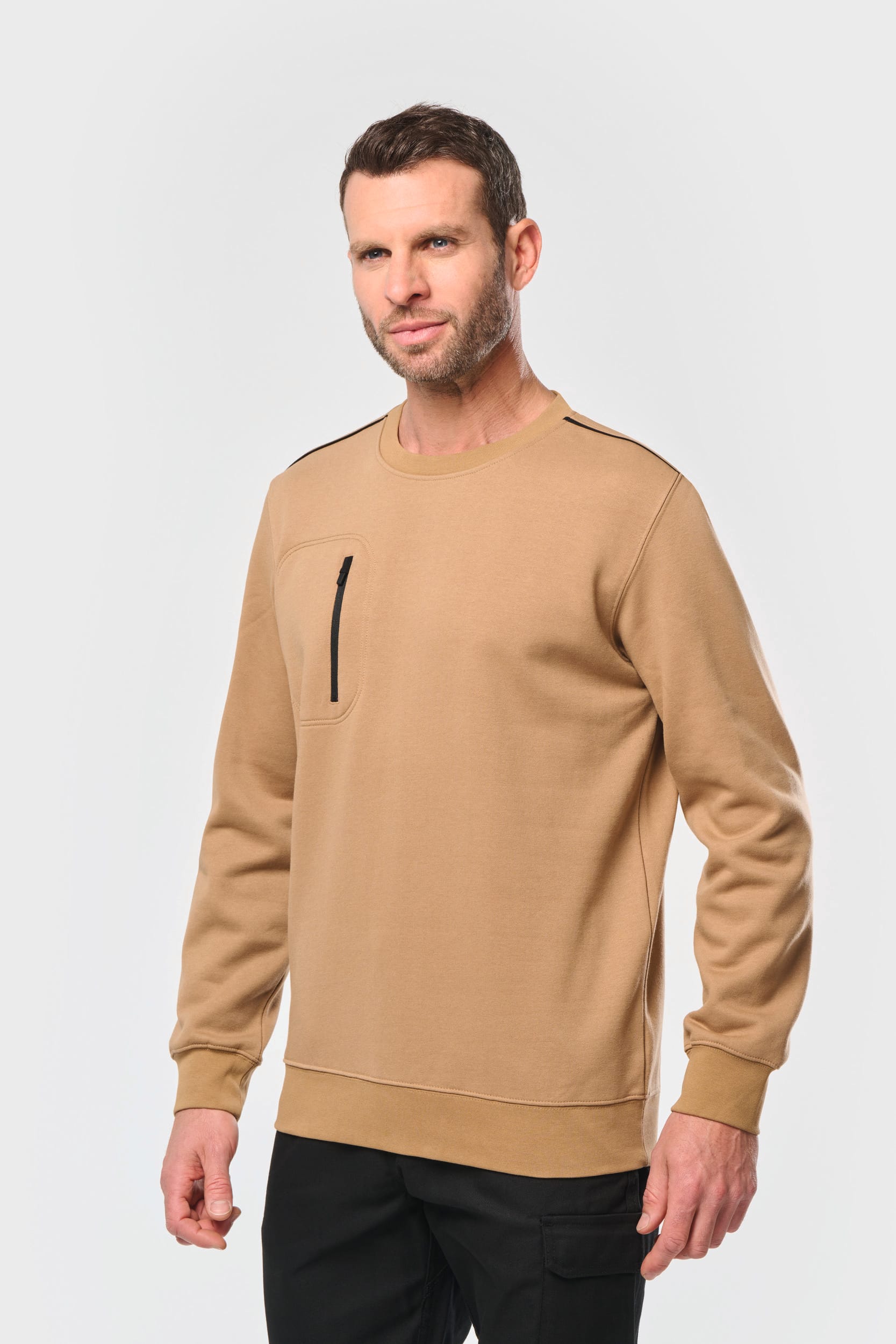 Sweat-shirt Day To Day zip poche contrastée unisexe - Image 19