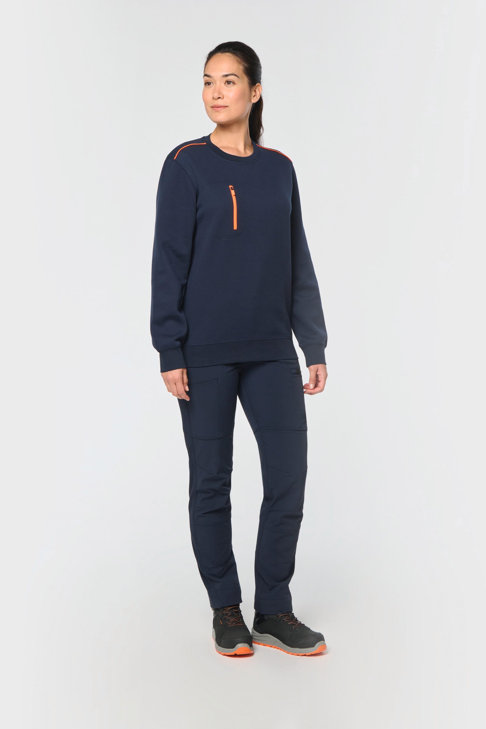 Sweat-shirt Day To Day zip poche contrastée unisexe - Image 7