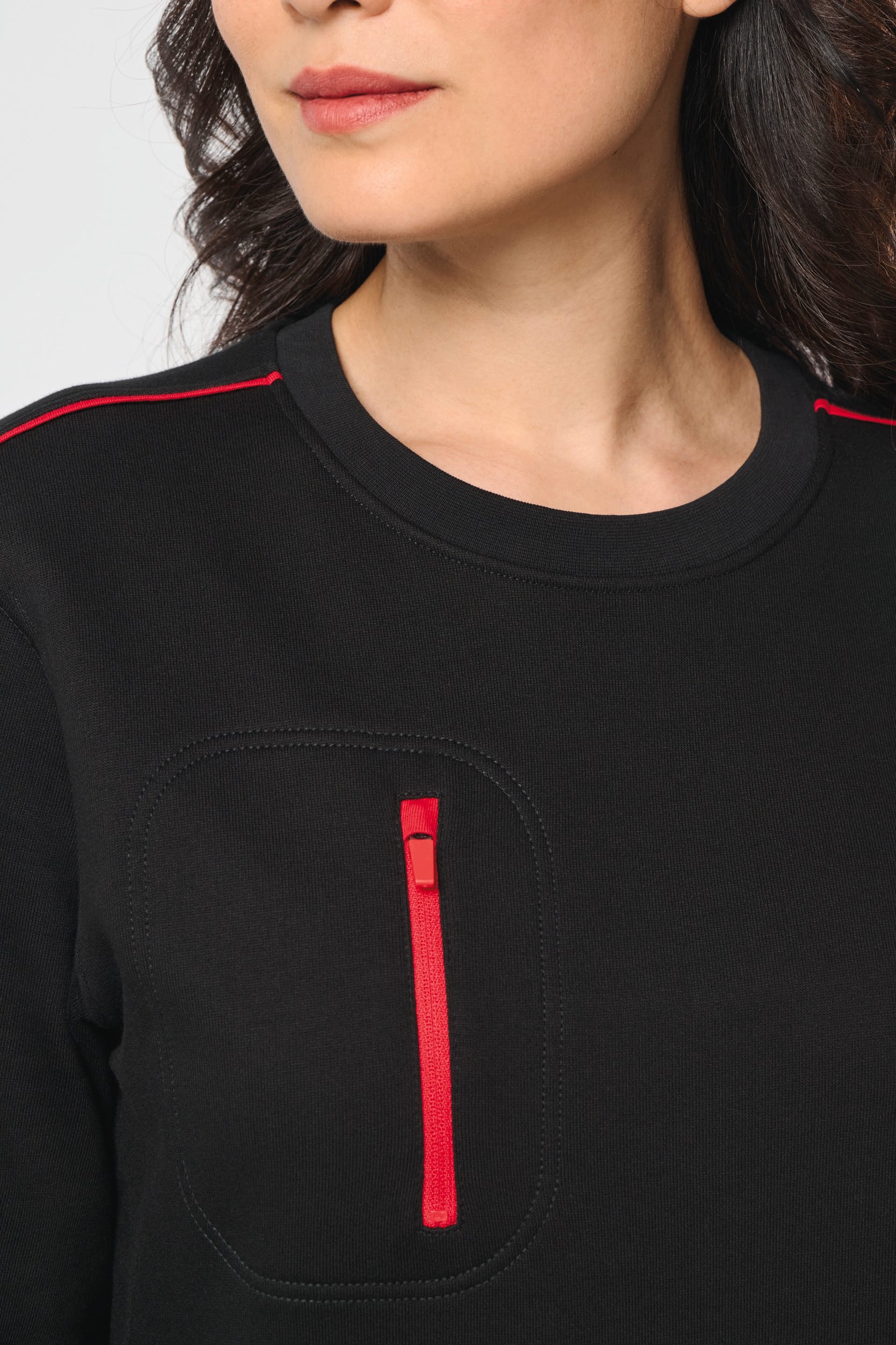 Sweat-shirt Day To Day zip poche contrastée unisexe - Image 11