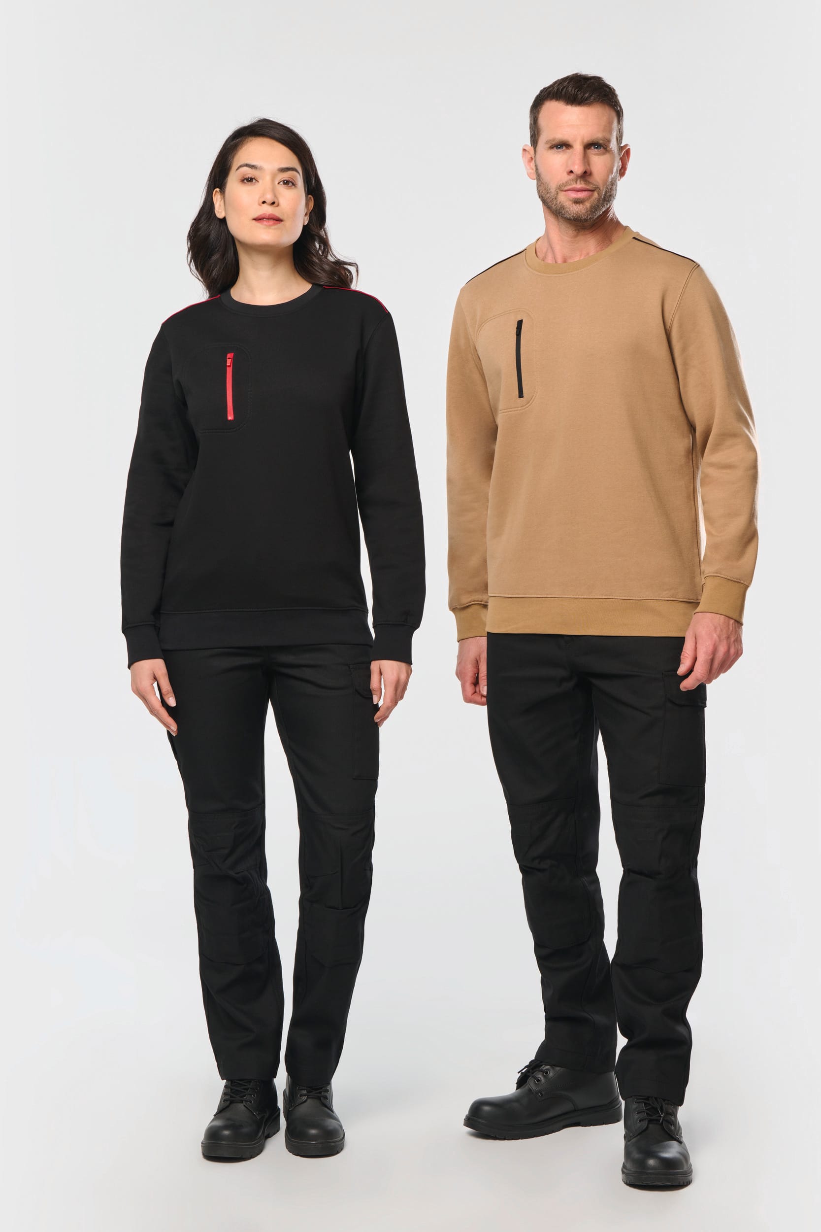 Sweat-shirt Day To Day zip poche contrastée unisexe - Image 17