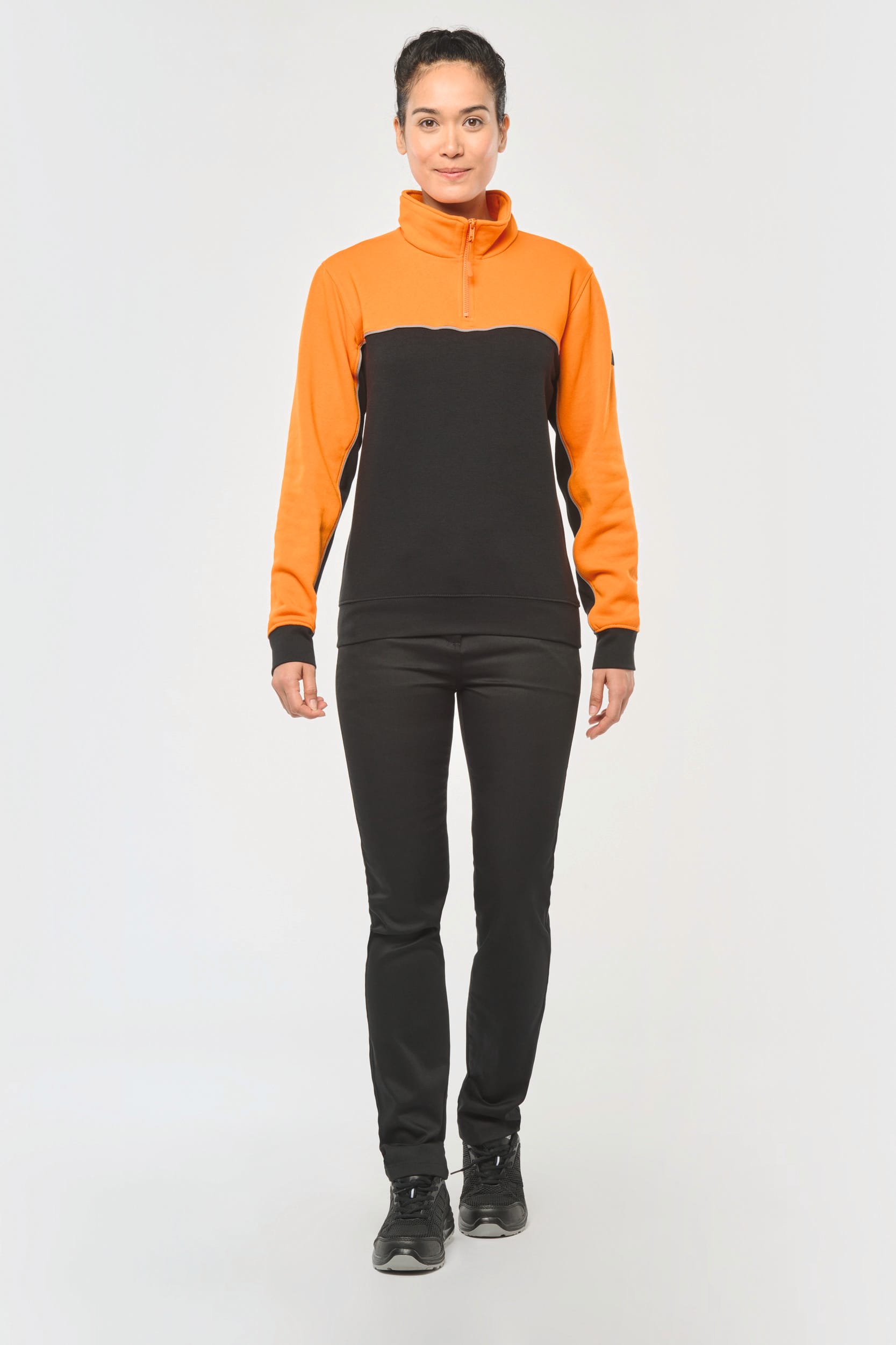 Sweat-shirt écoresponsable col zippé unisexe - Image 7