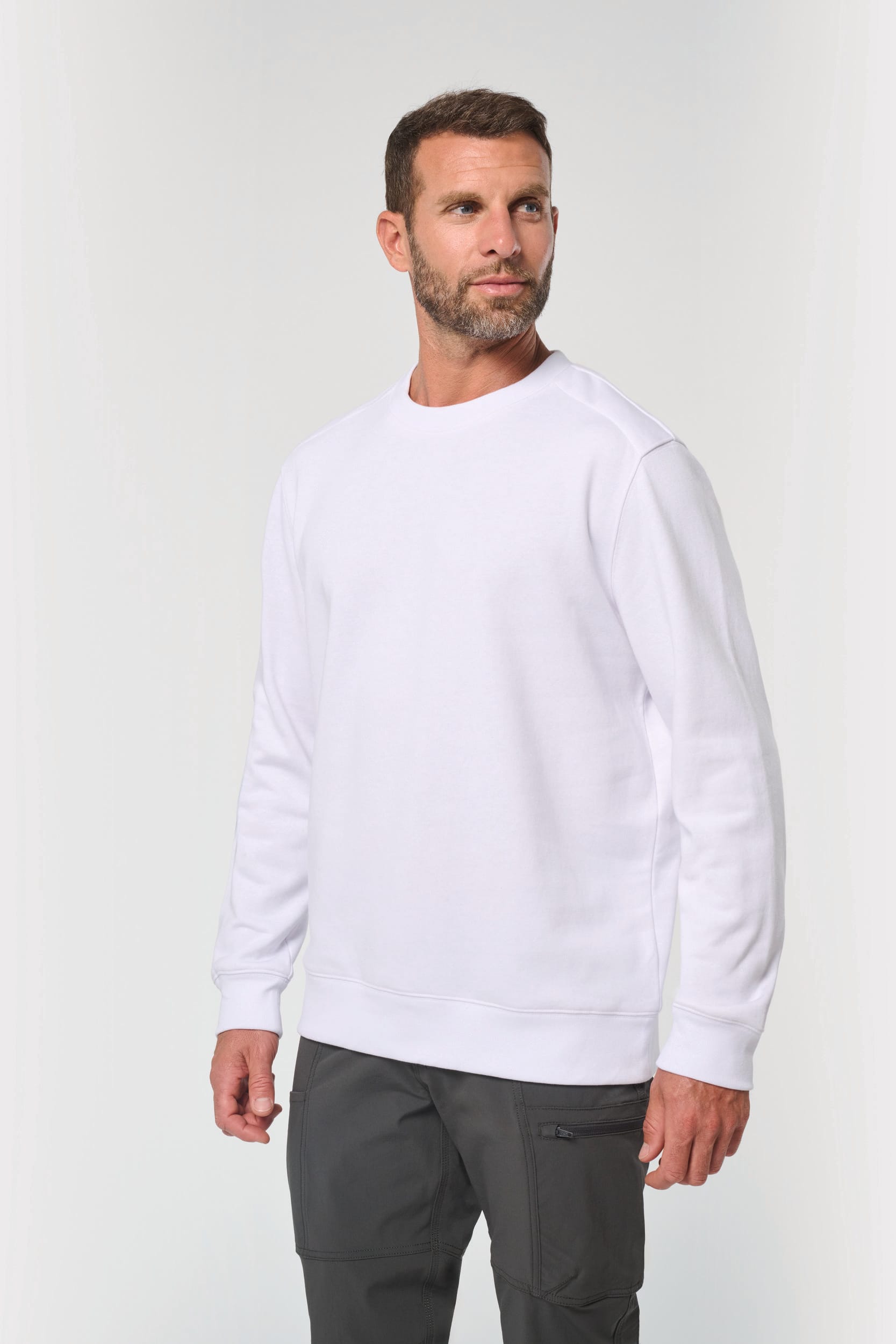 Sweatshirt eco-responsável poliéster/algodão unissexo