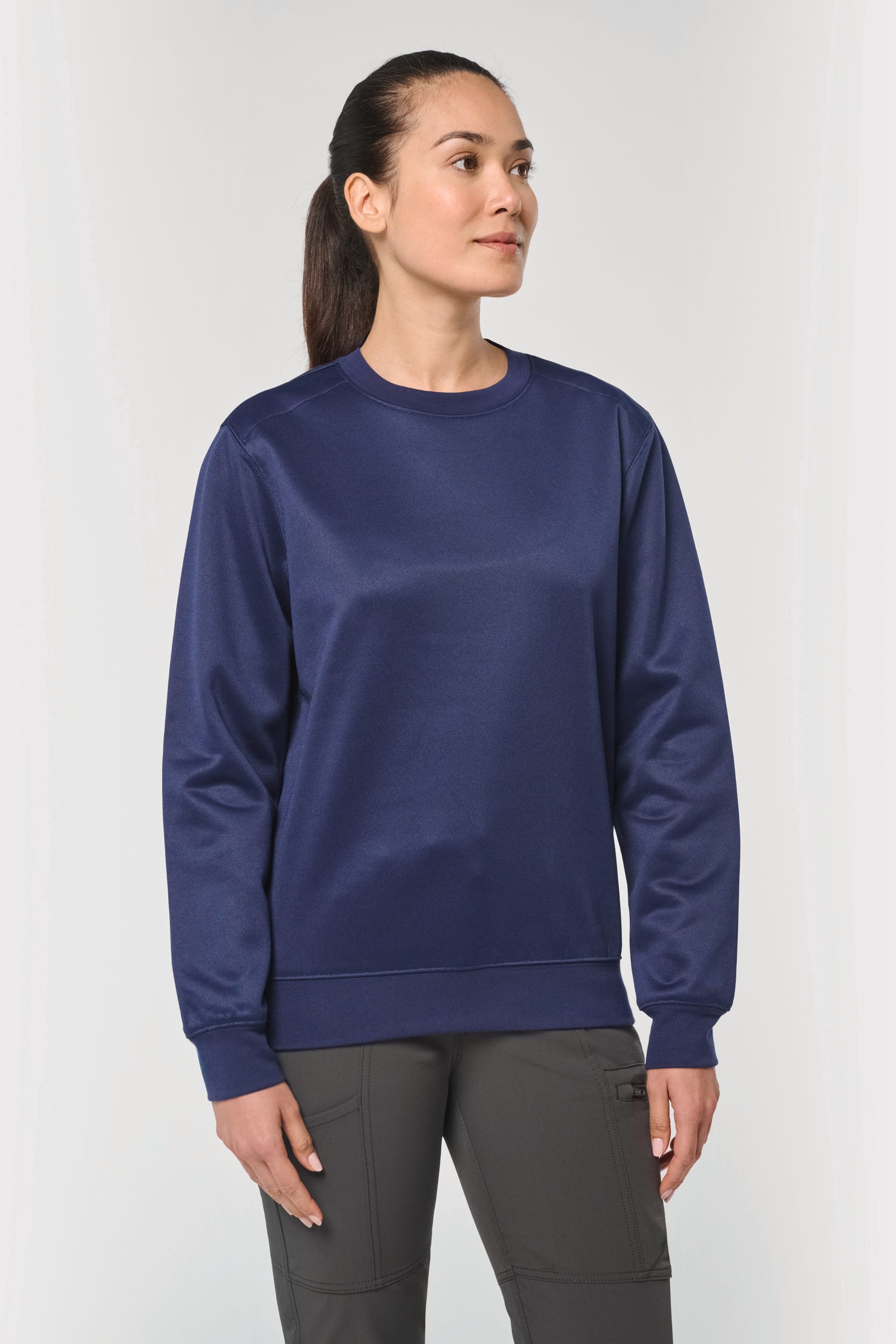 Sweatshirt eco-responsável poliéster/algodão unissexo