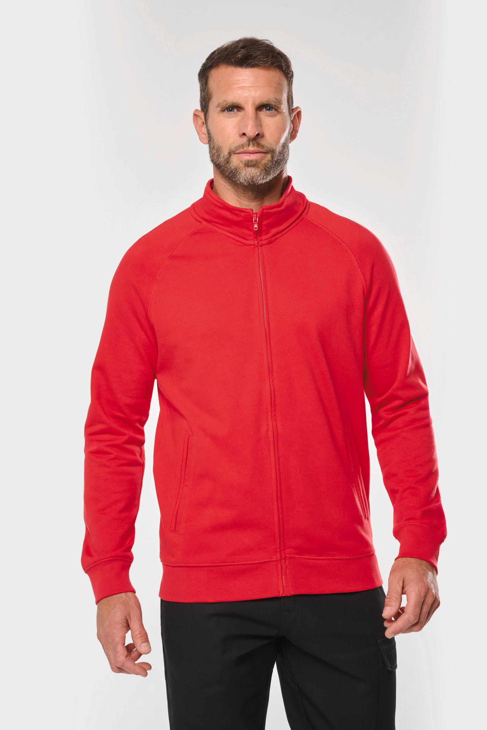 Veste molleton coton manches raglan unisexe