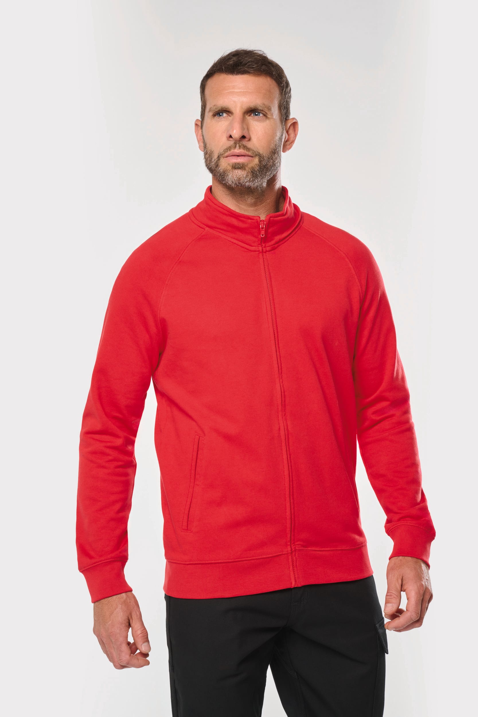Veste molleton coton manches raglan unisexe
