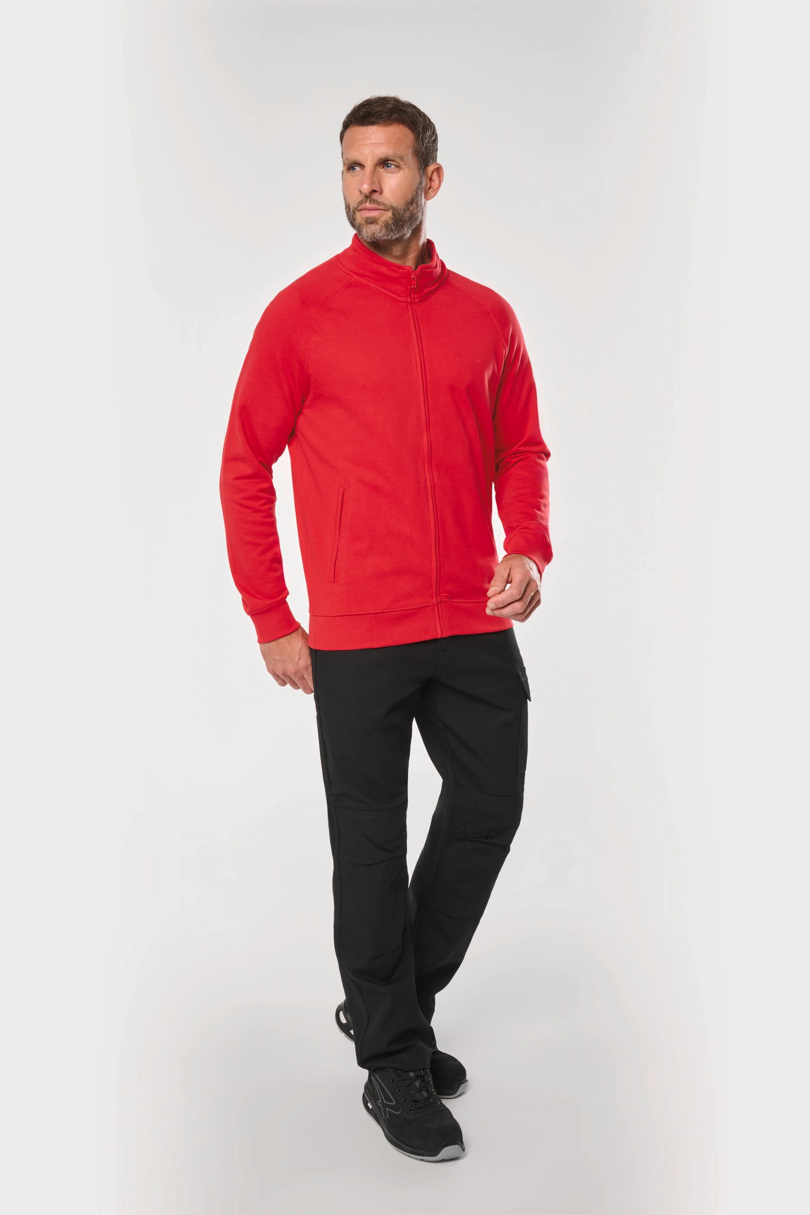 Veste molleton coton manches raglan unisexe