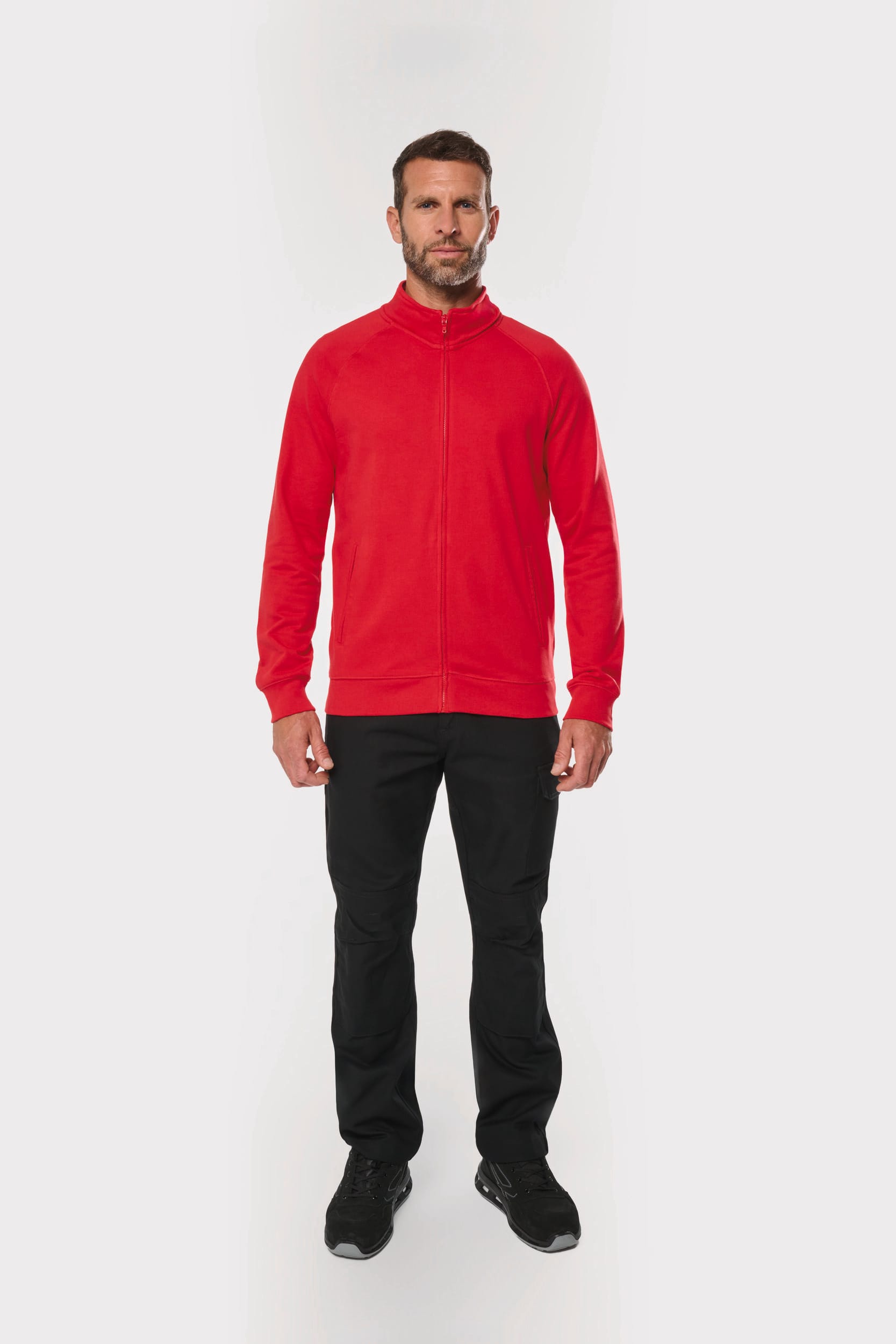 Veste molleton coton manches raglan unisexe