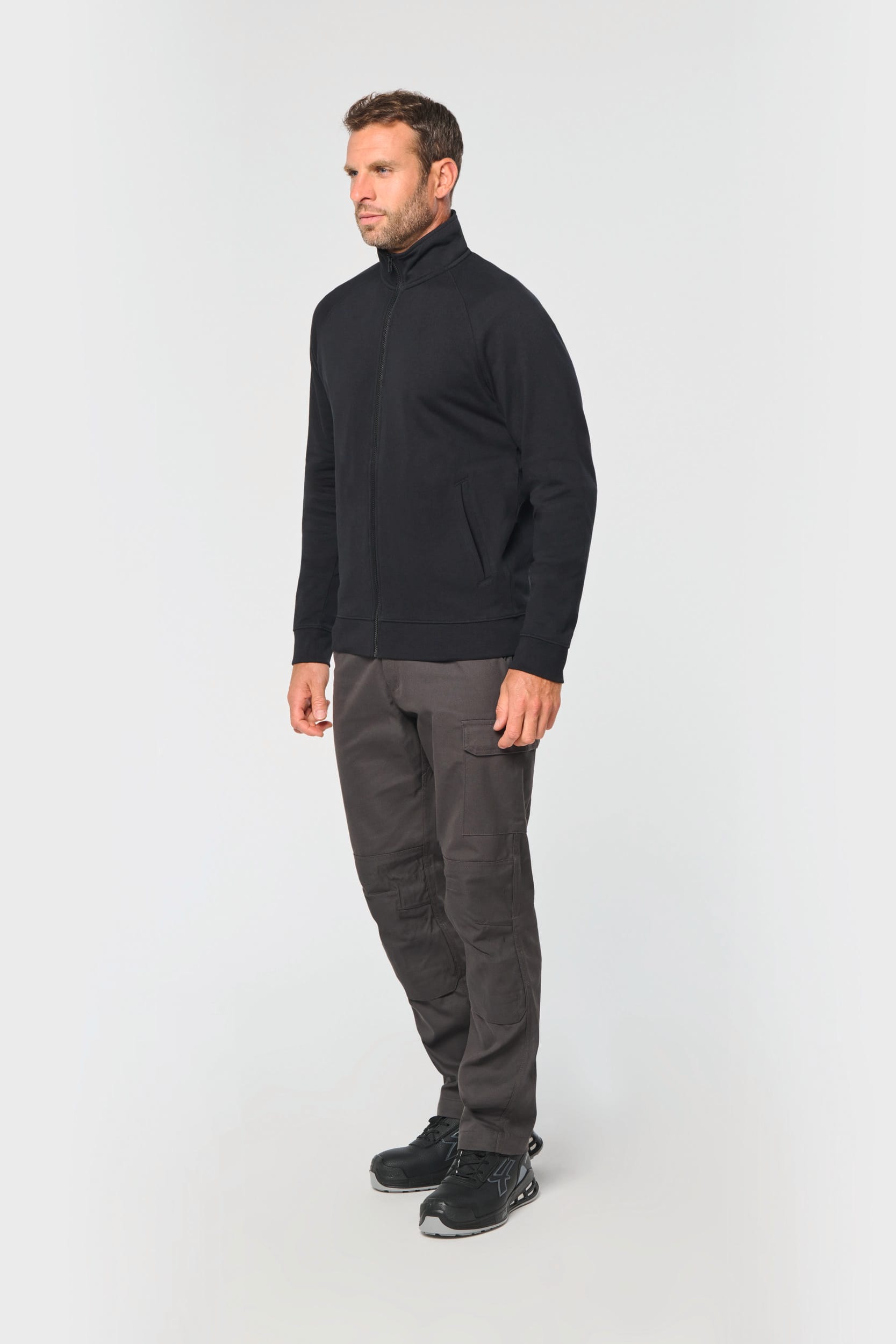 Veste molleton coton manches raglan unisexe - Image 3