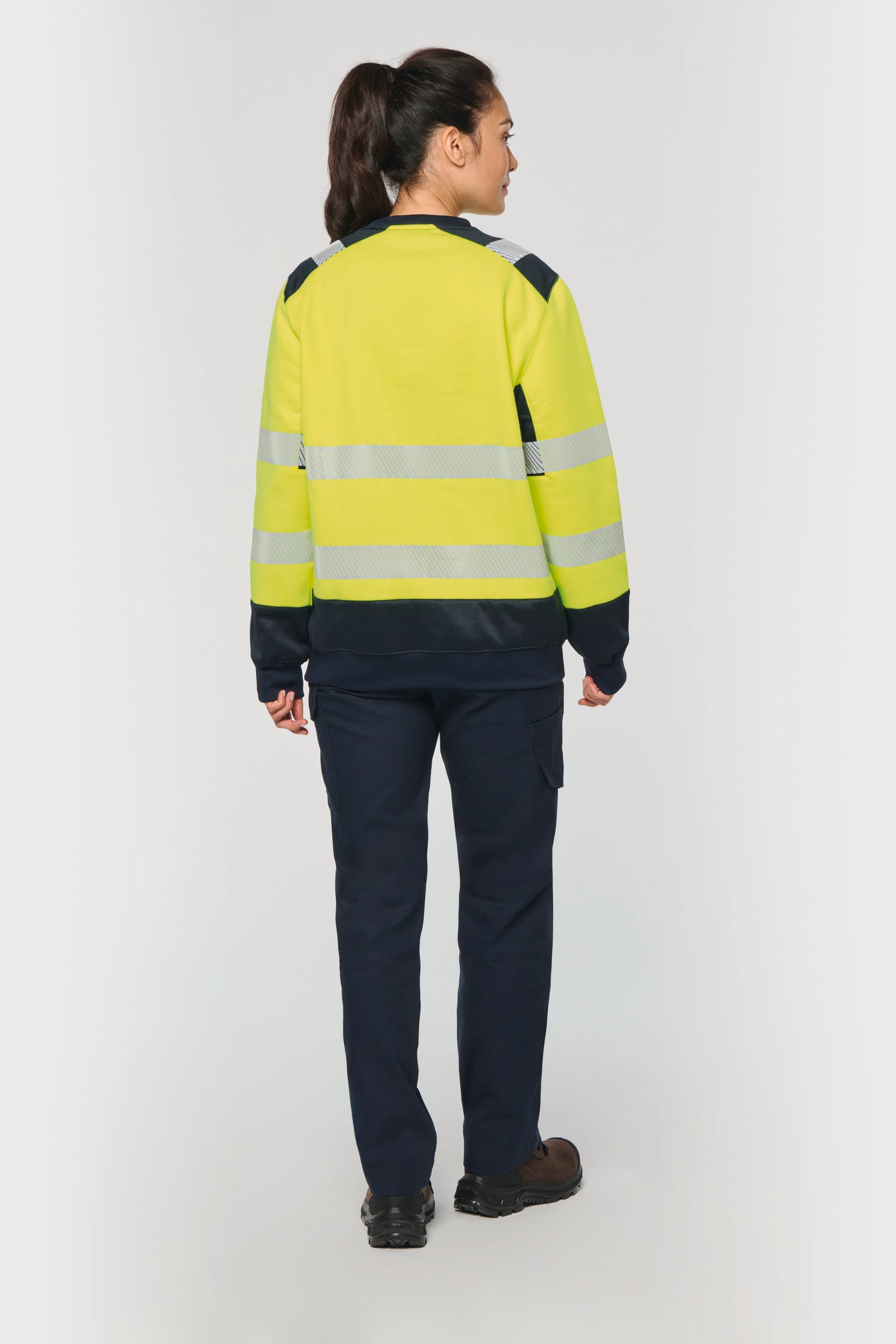 Sweat-shirt de sécurité recyclé col rond unisexe - Image 8