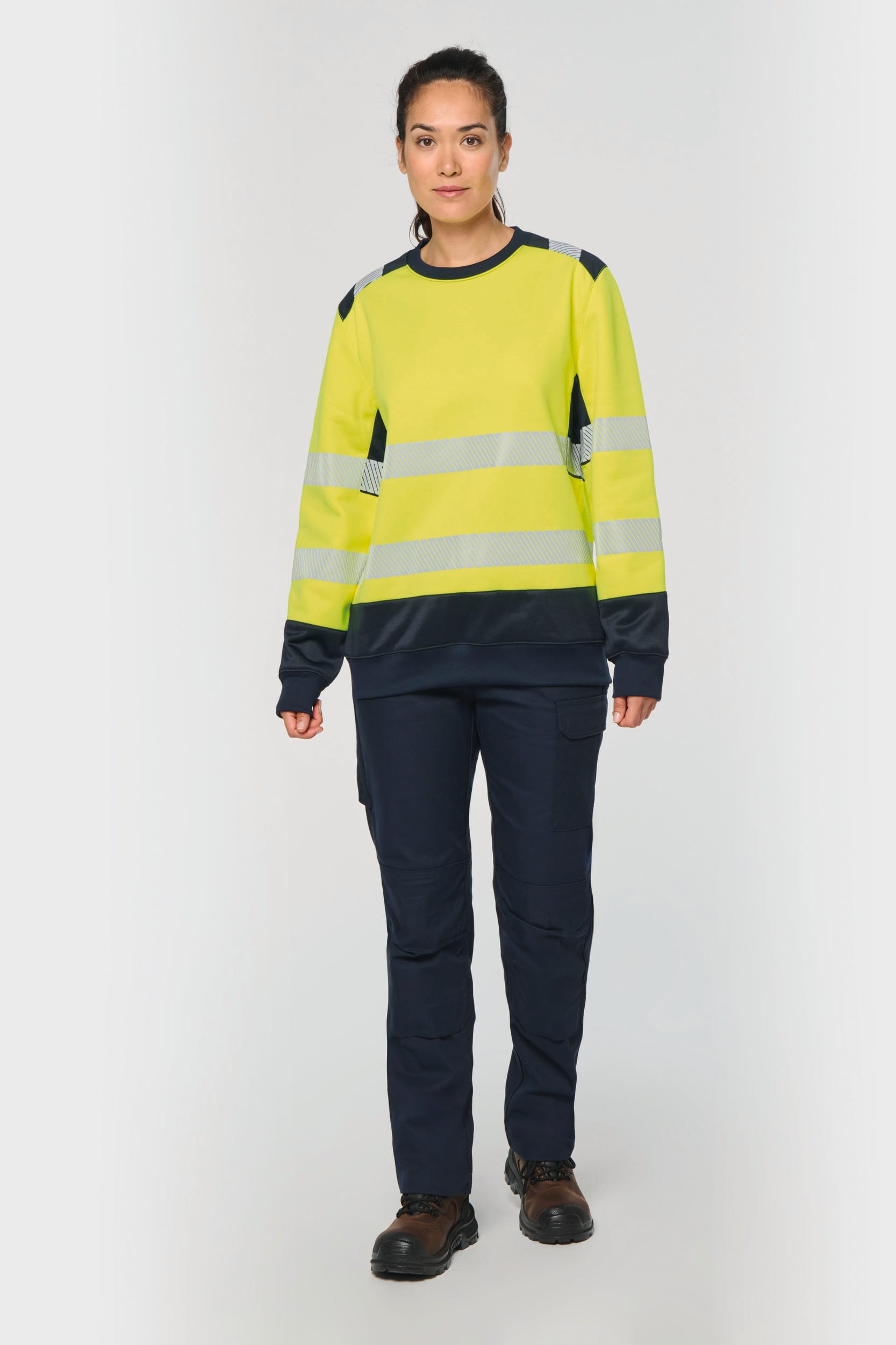 Sweat-shirt de sécurité recyclé col rond unisexe - Image 10