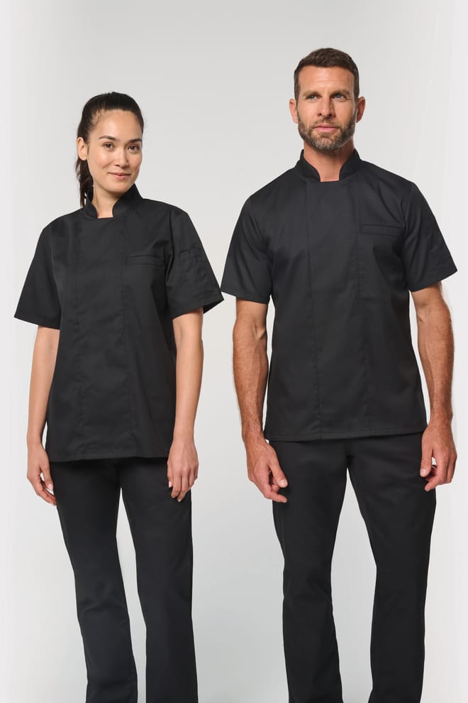 Unisex classic short sleeve cooking jacket