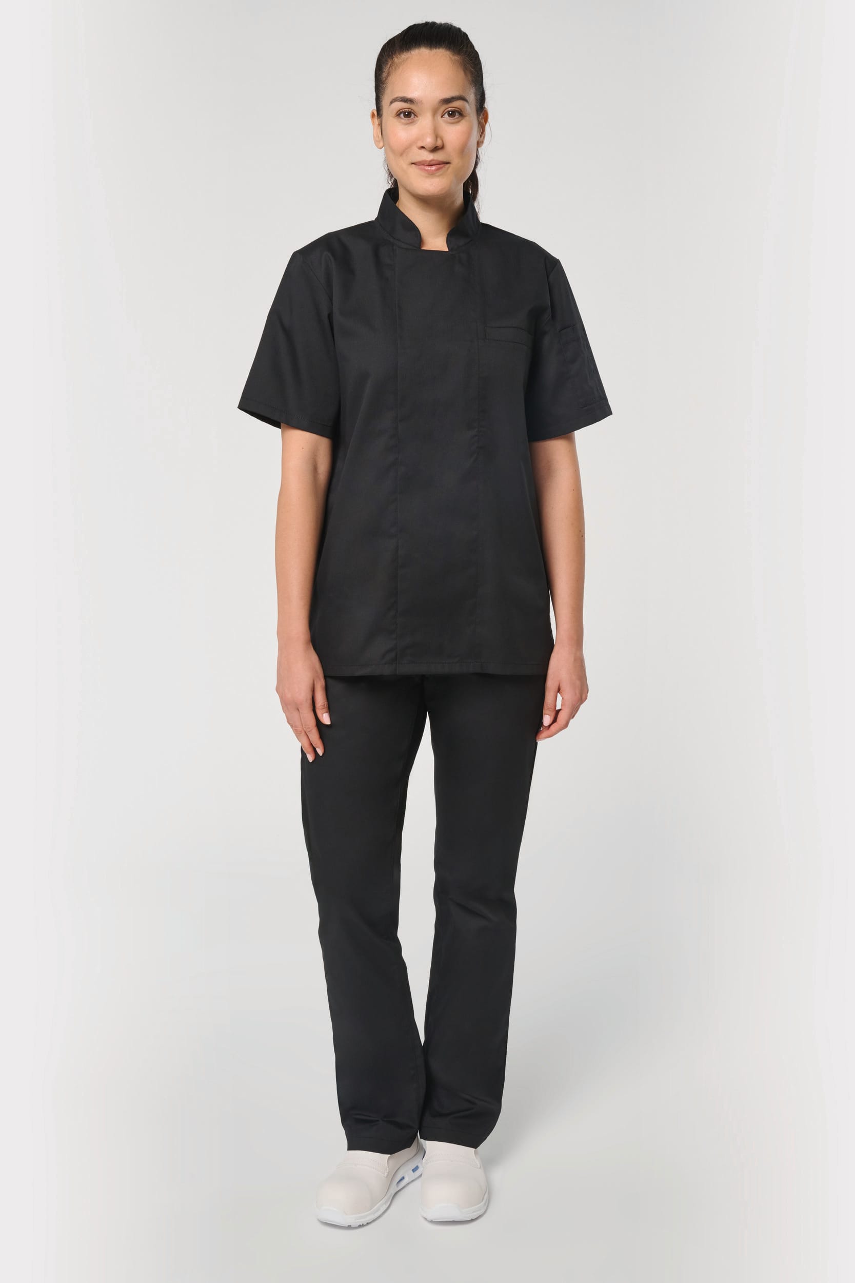 Jaleca de chef eco-responsável de manga curta unissexo