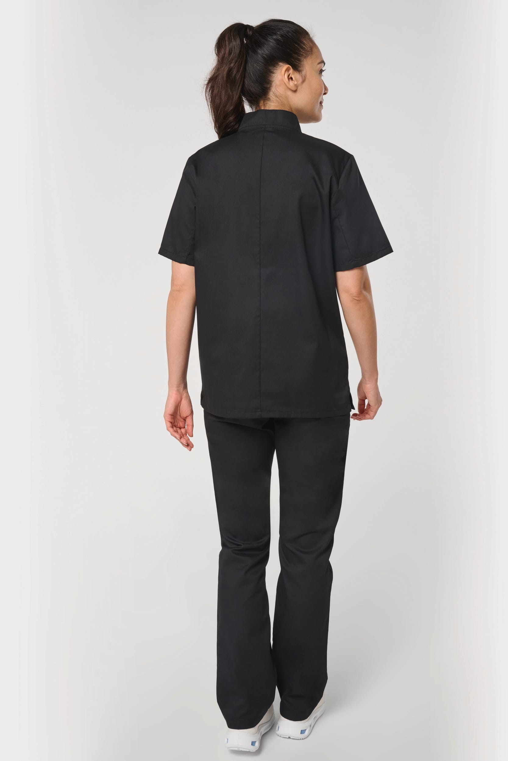 Jaleca de chef eco-responsável de manga curta unissexo