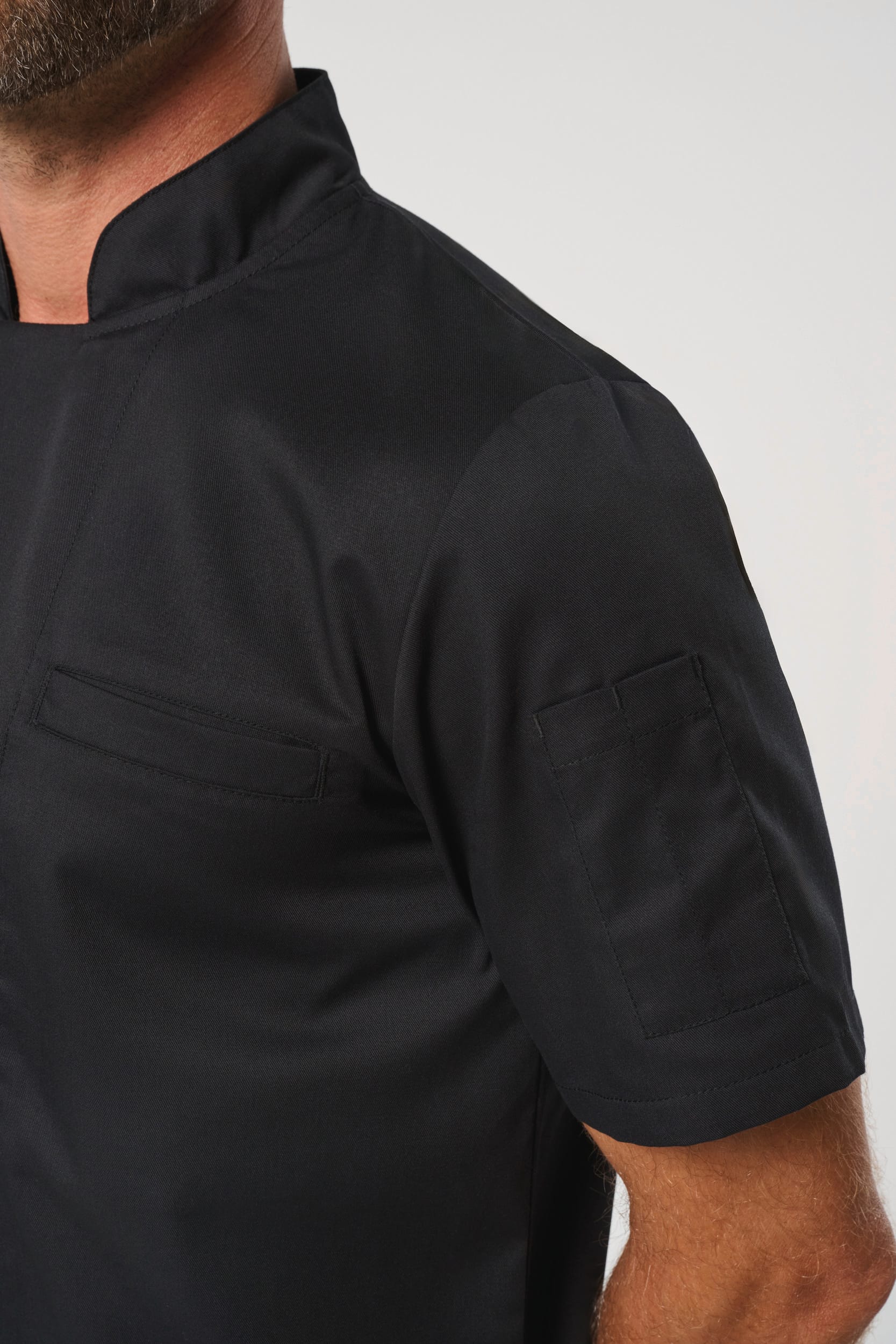 Jaleca de chef eco-responsável de manga curta unissexo