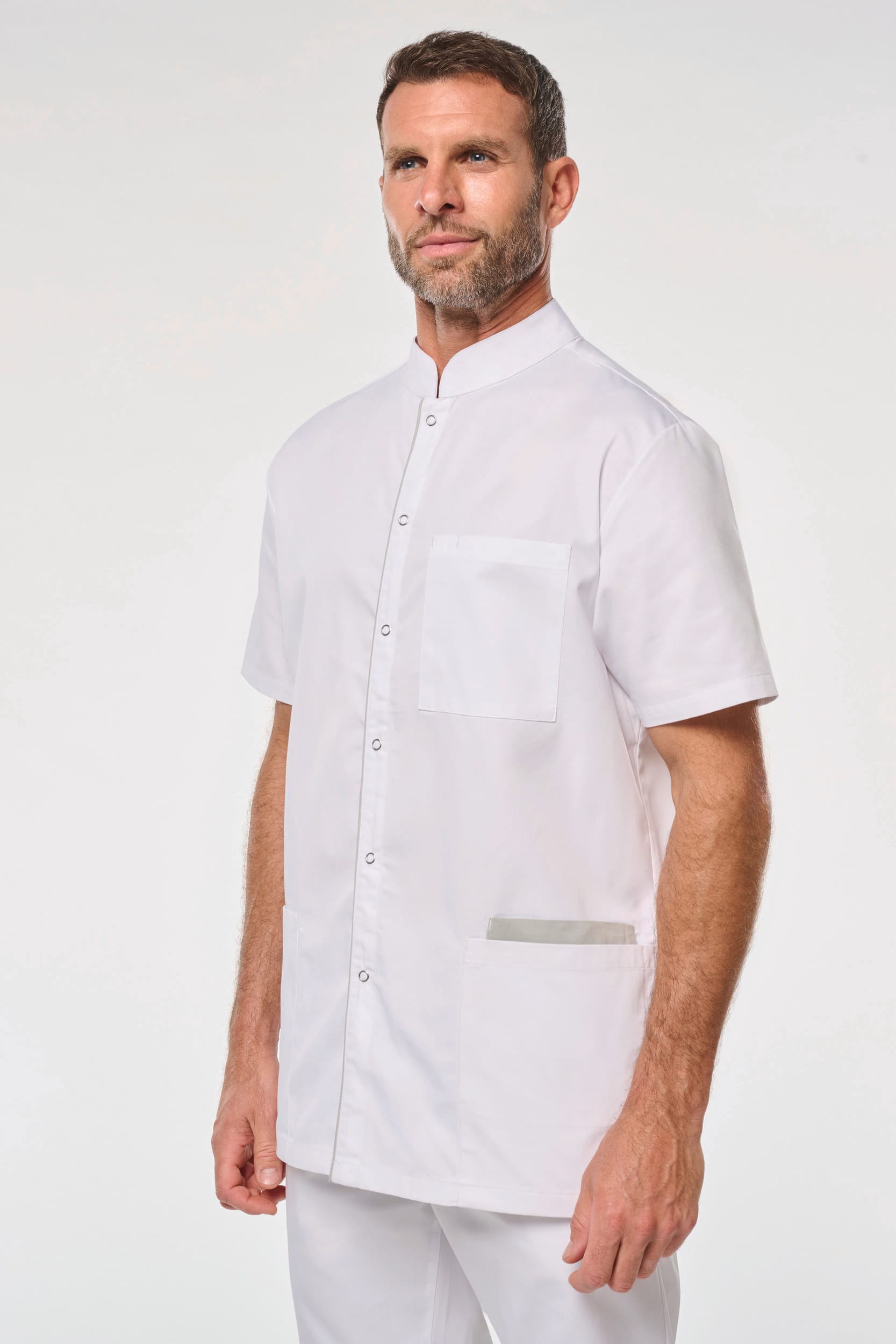 Bata poliéster/algodão com molas de pressão de homem – foto 4