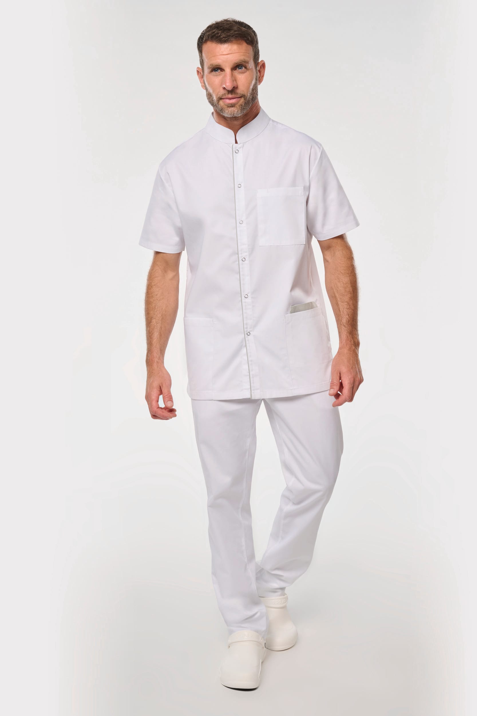 Bata poliéster/algodão com molas de pressão de homem – foto 5