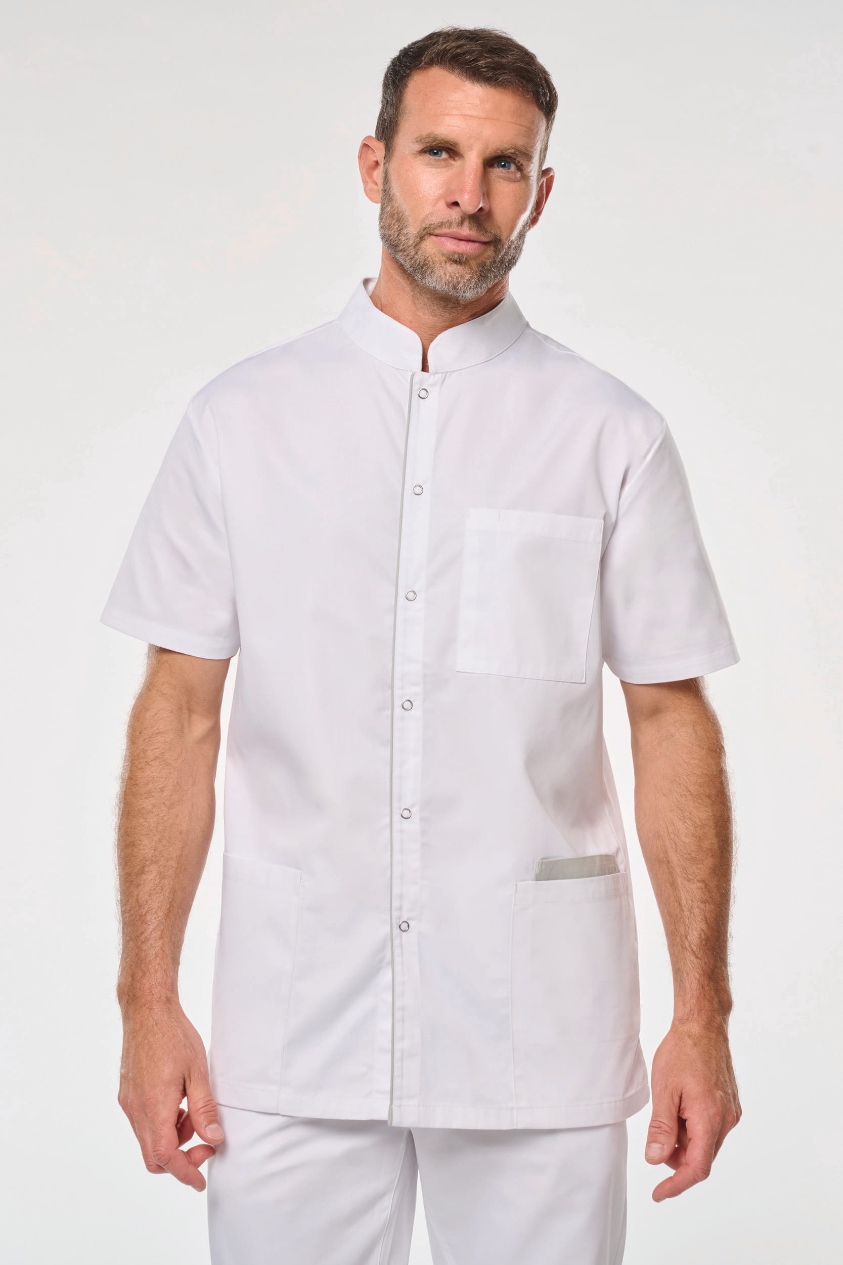 Bata poliéster/algodão com molas de pressão de homem – foto 2