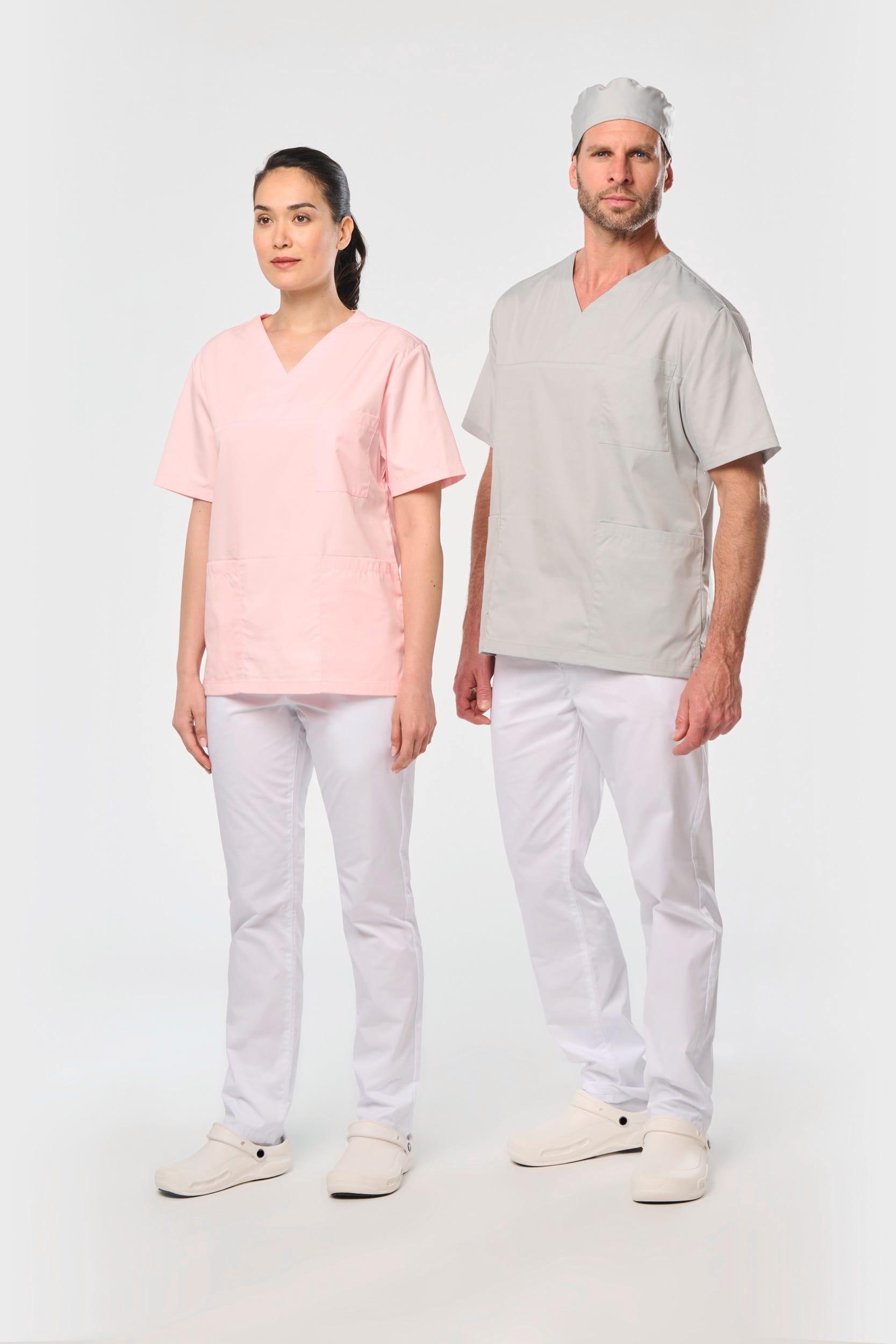 Calças poliéster/algodão de senhora