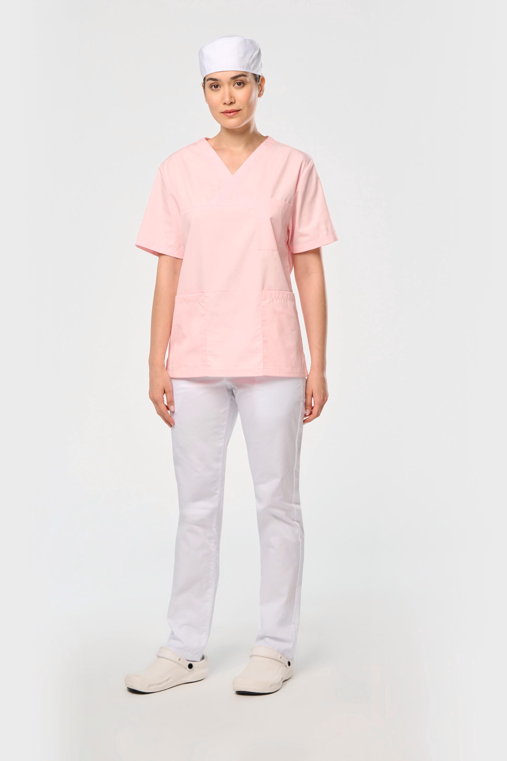 Calças poliéster/algodão de senhora