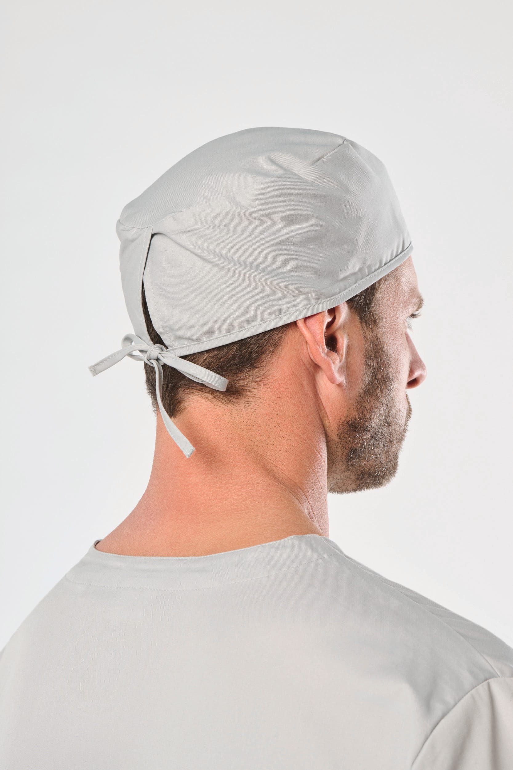 Túnica de manga curta poliéster/algodão unissexo