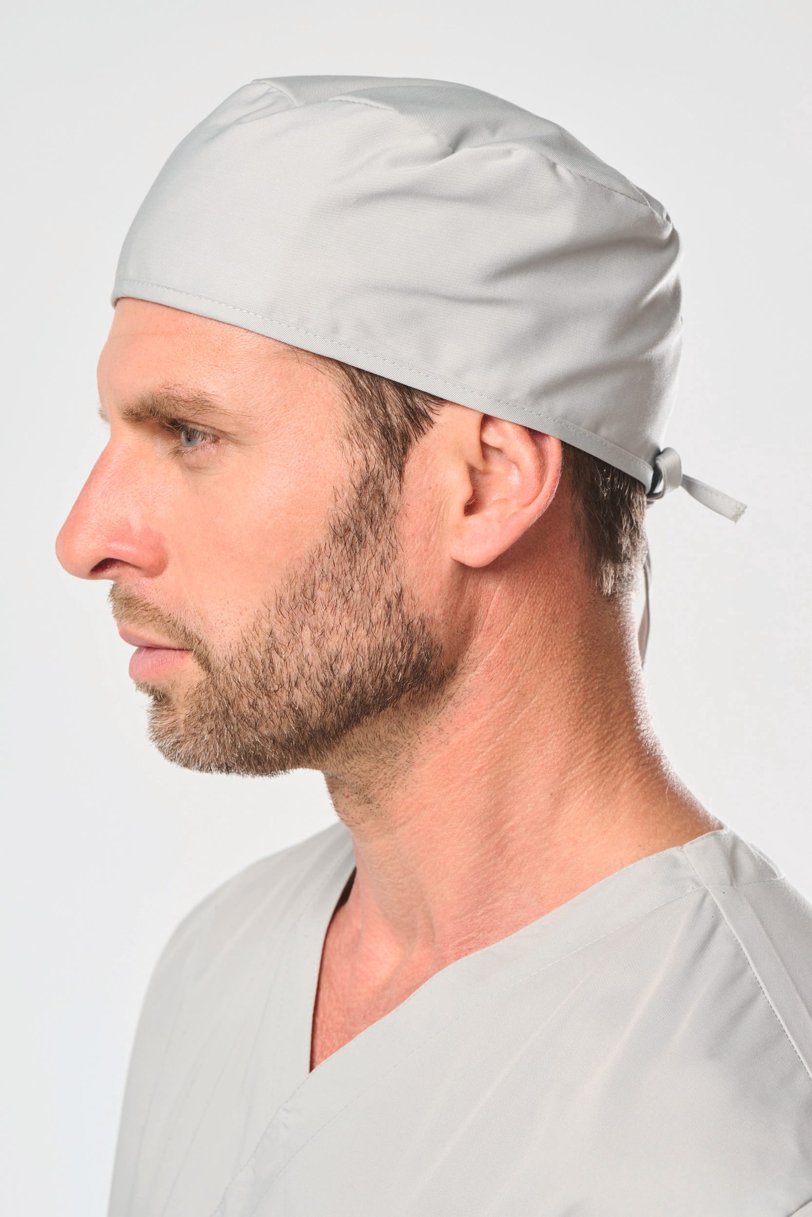 Túnica de manga curta poliéster/algodão unissexo