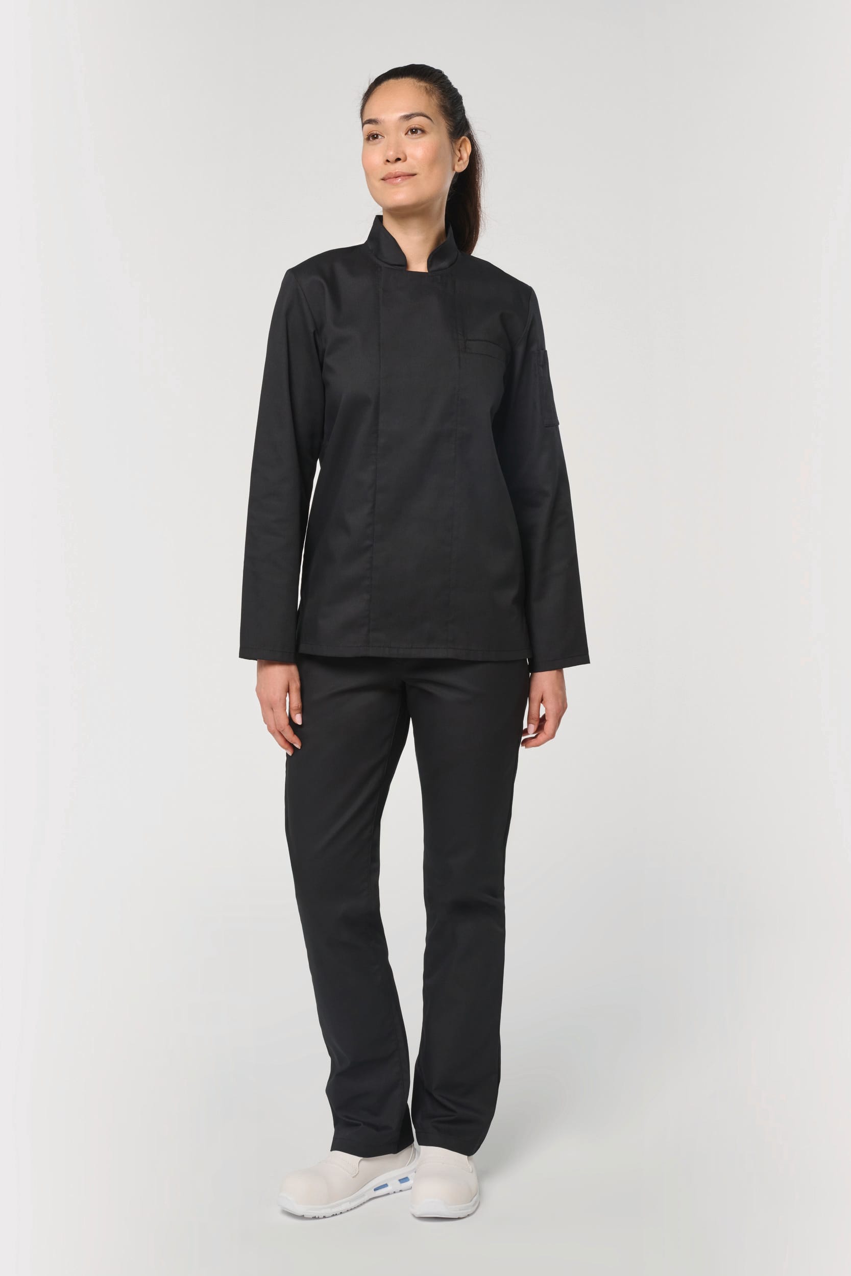 Jaleca de chef eco-responsável de manga comprida unissexo