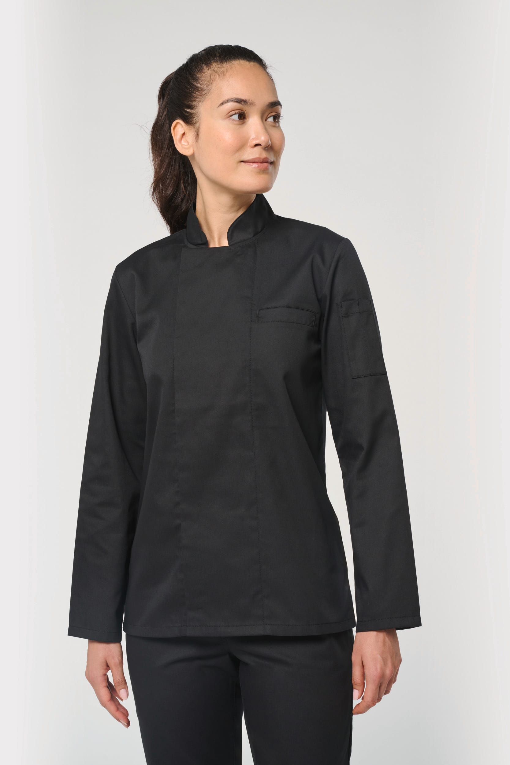 Jaleca de chef eco-responsável de manga comprida unissexo