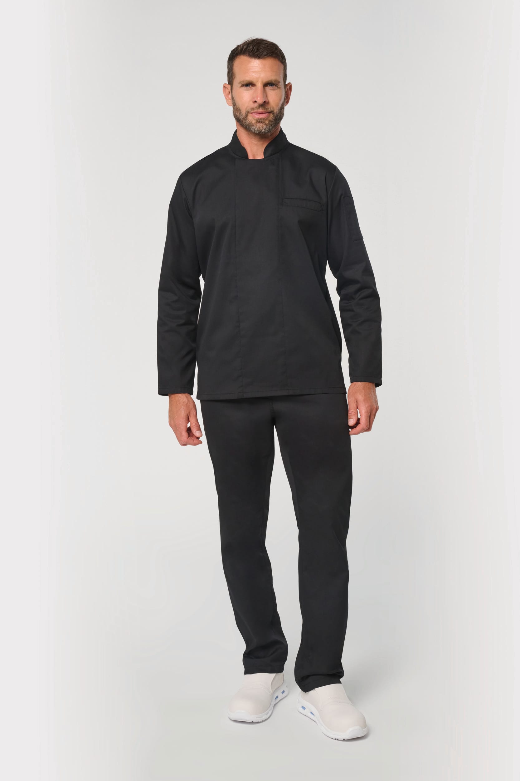 Jaleca de chef eco-responsável de manga comprida unissexo