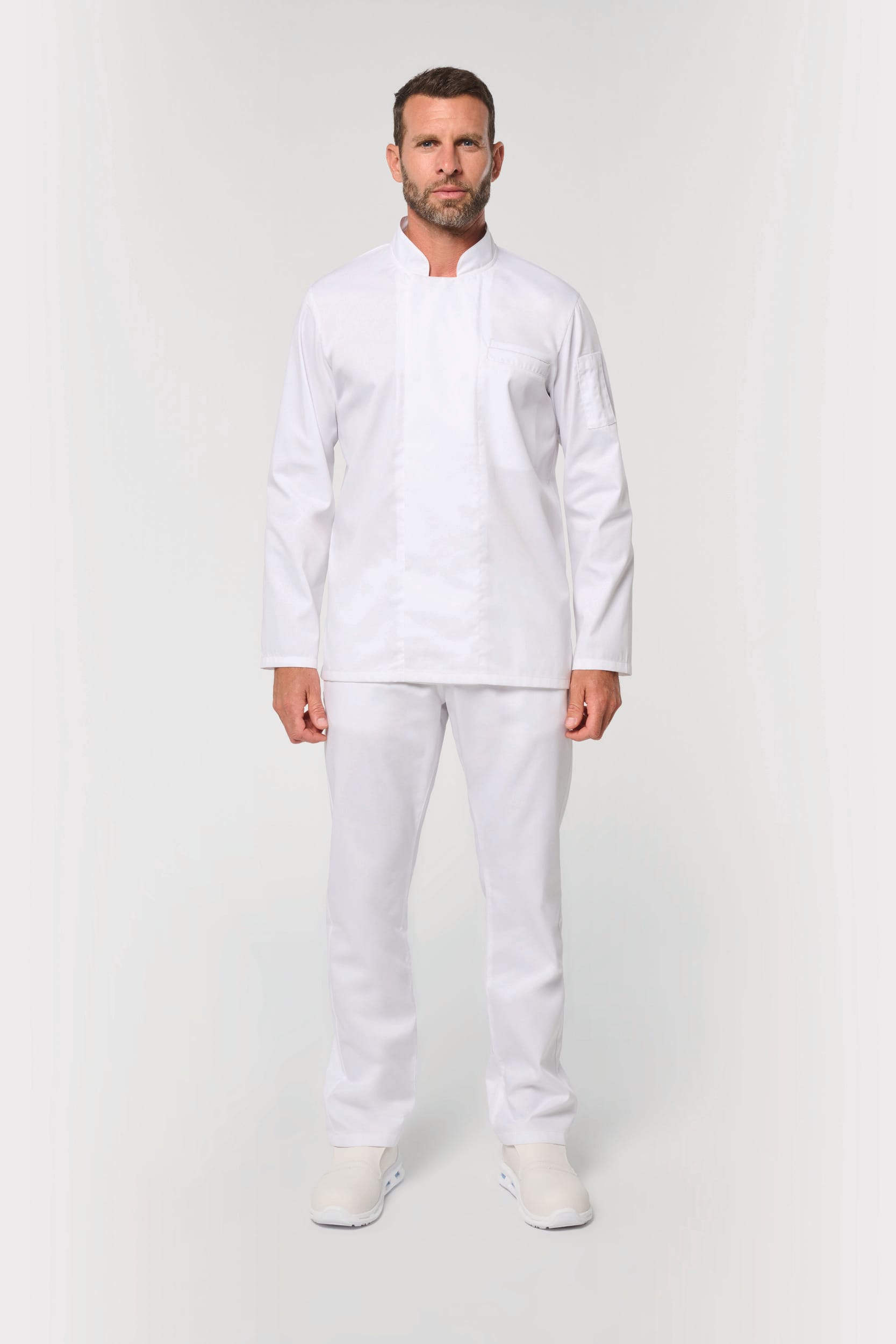 Jaleca de chef eco-responsável e respirável de manga comprida unissexo