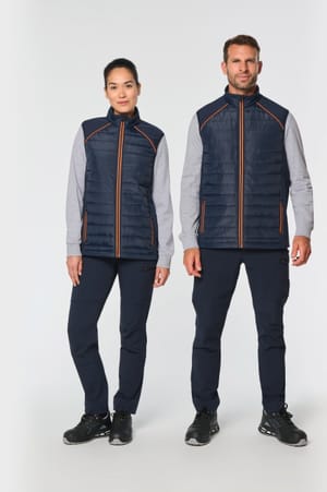 Bodywarmer Day To Day in twee stoffen