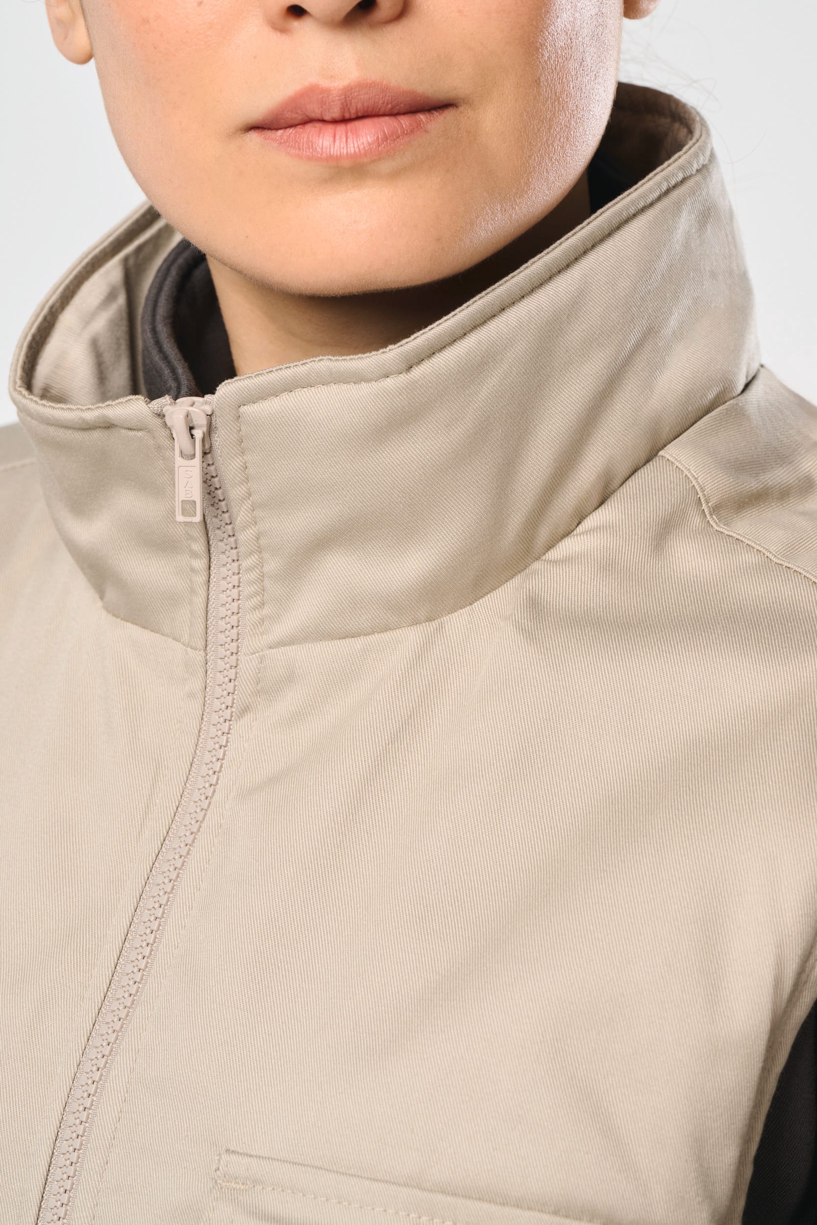 Colete poliéster/algodão multibolsos acolchoado unissexo