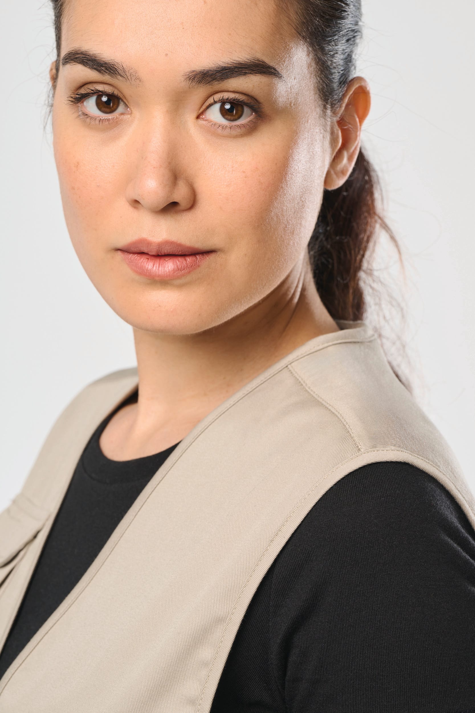 Colete multibolsos poliéster/algodão forrado unissexo