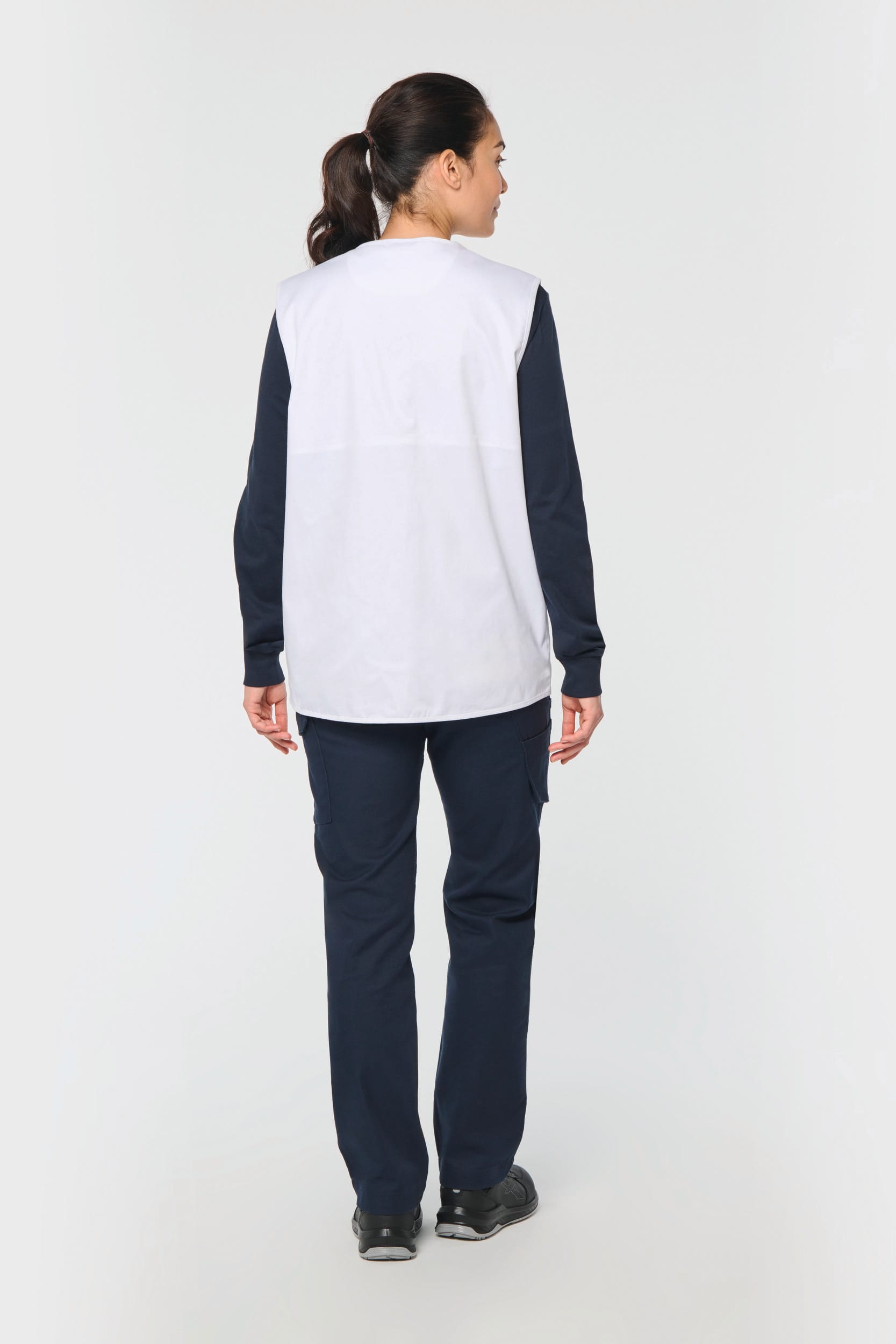 Colete multibolsos poliéster/algodão forrado unissexo