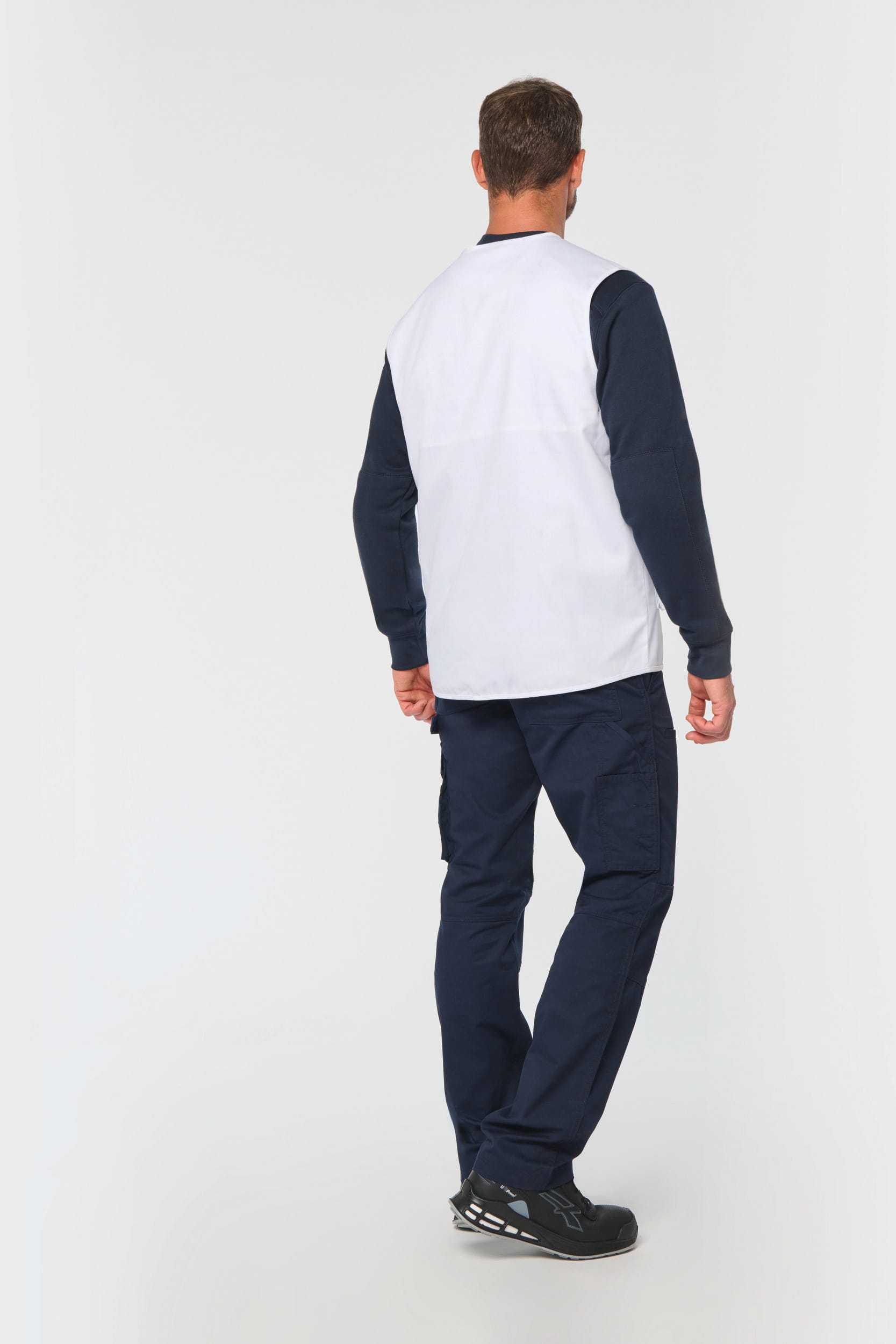 Colete multibolsos poliéster/algodão forrado unissexo