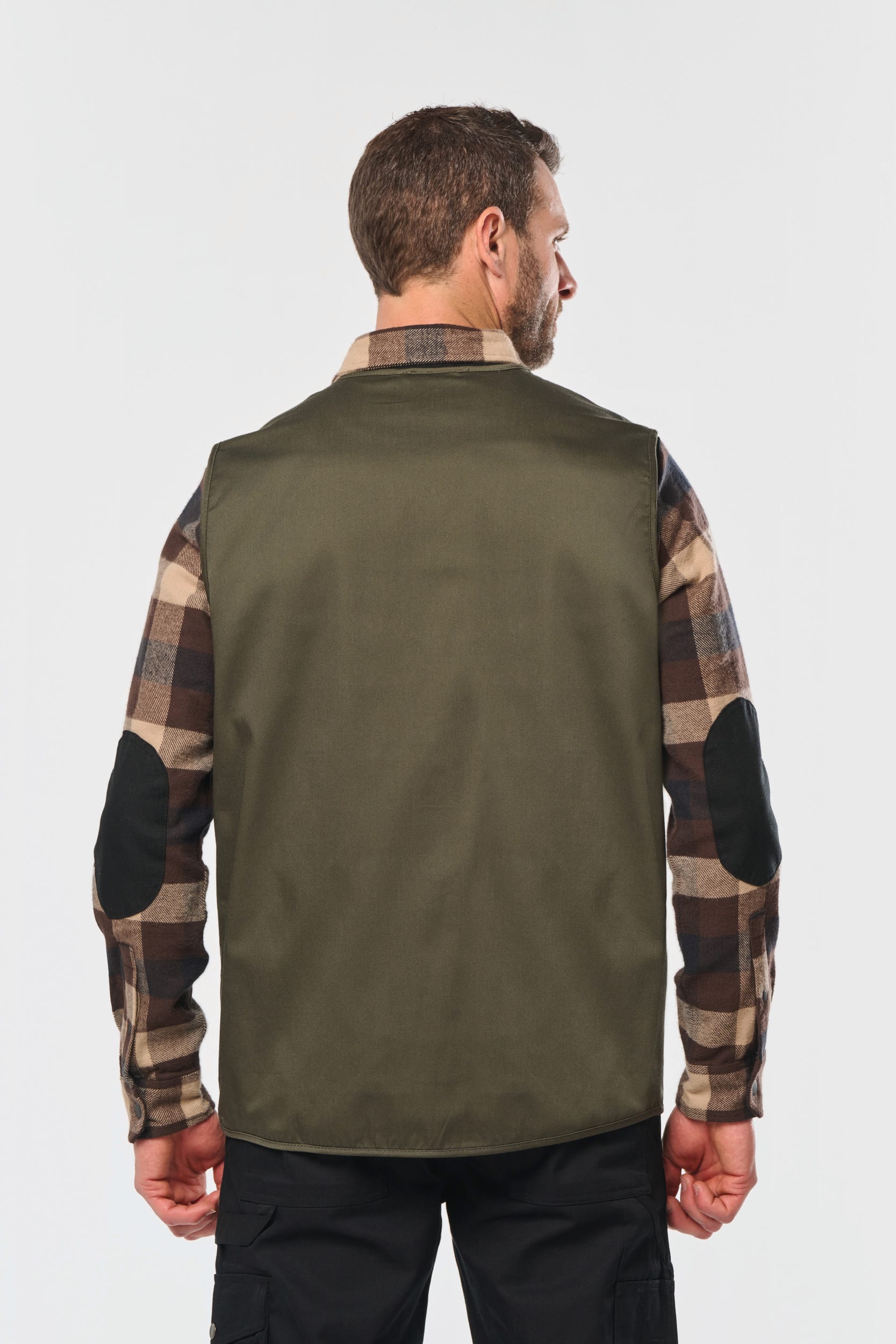 Colete multibolsos poliéster/algodão forrado unissexo