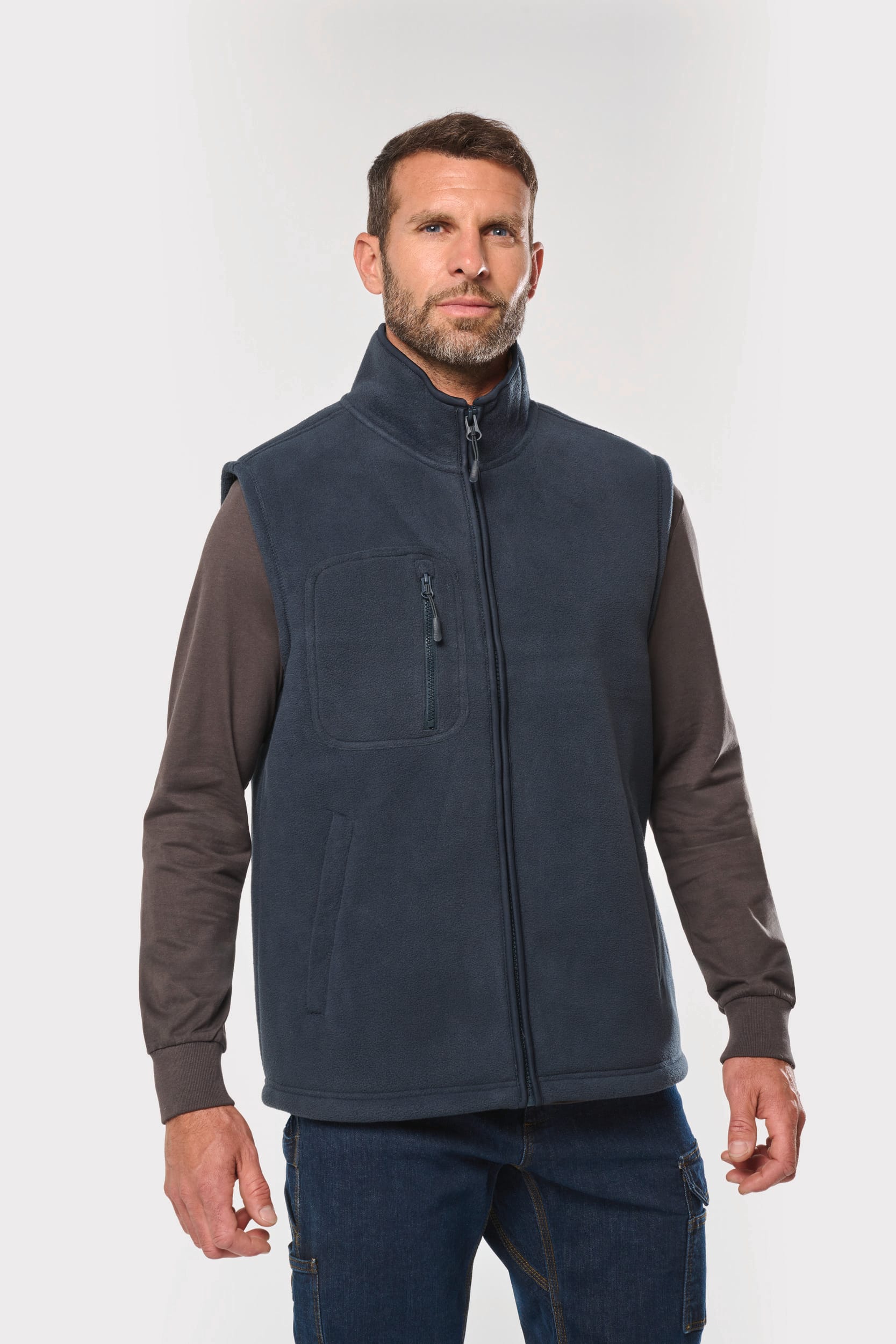 Bodywarmer polaire avec intérieur sherpa unisexe