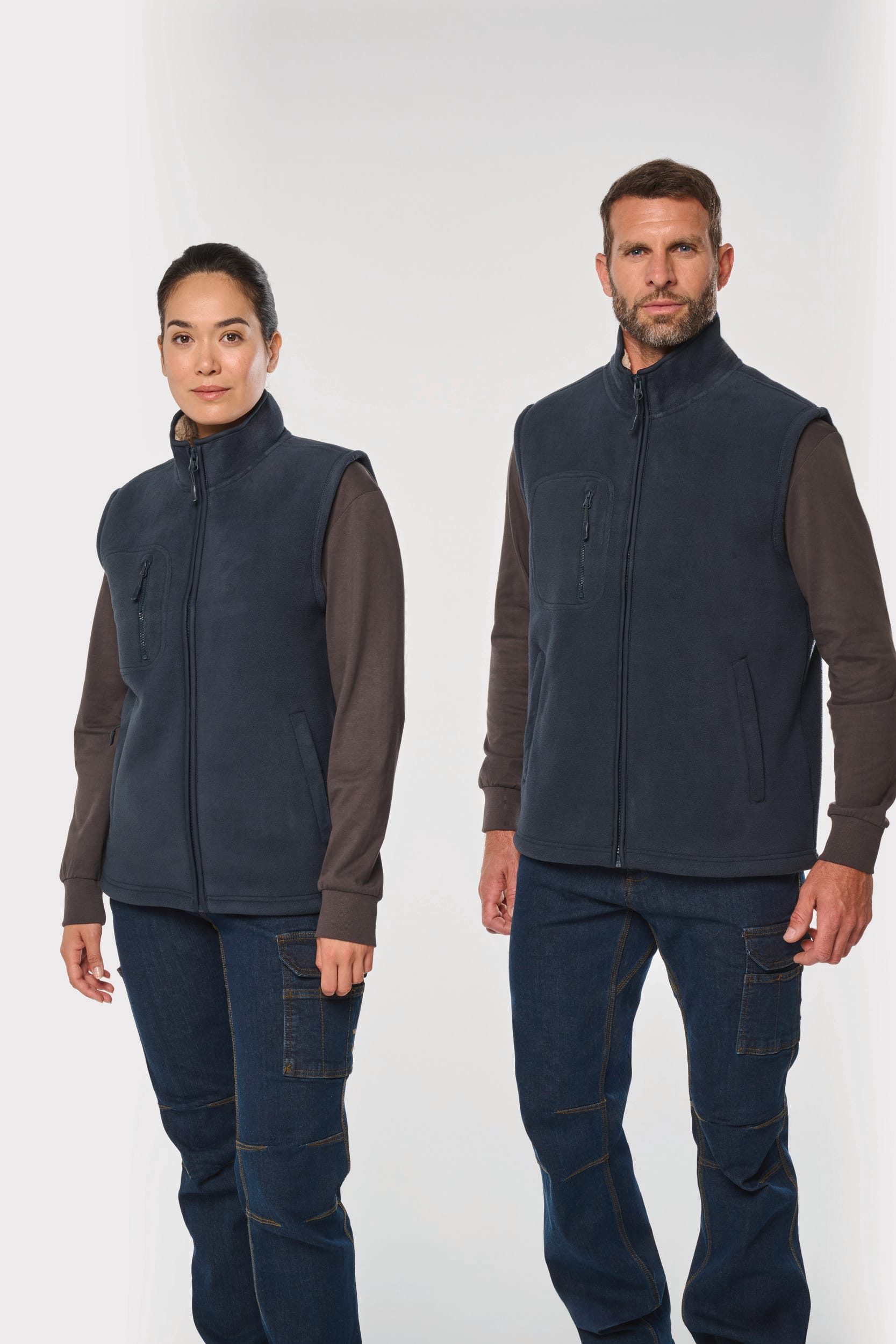 Bodywarmer polaire avec intérieur sherpa unisexe