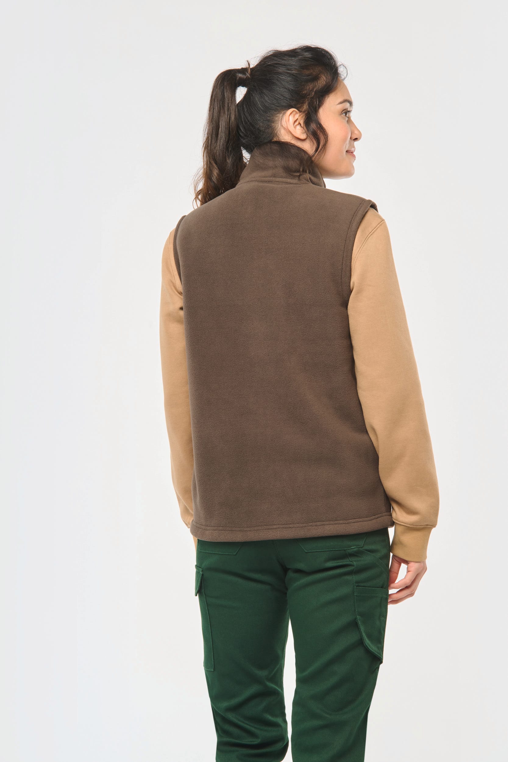 Colete polar com interior em sherpa unissexo