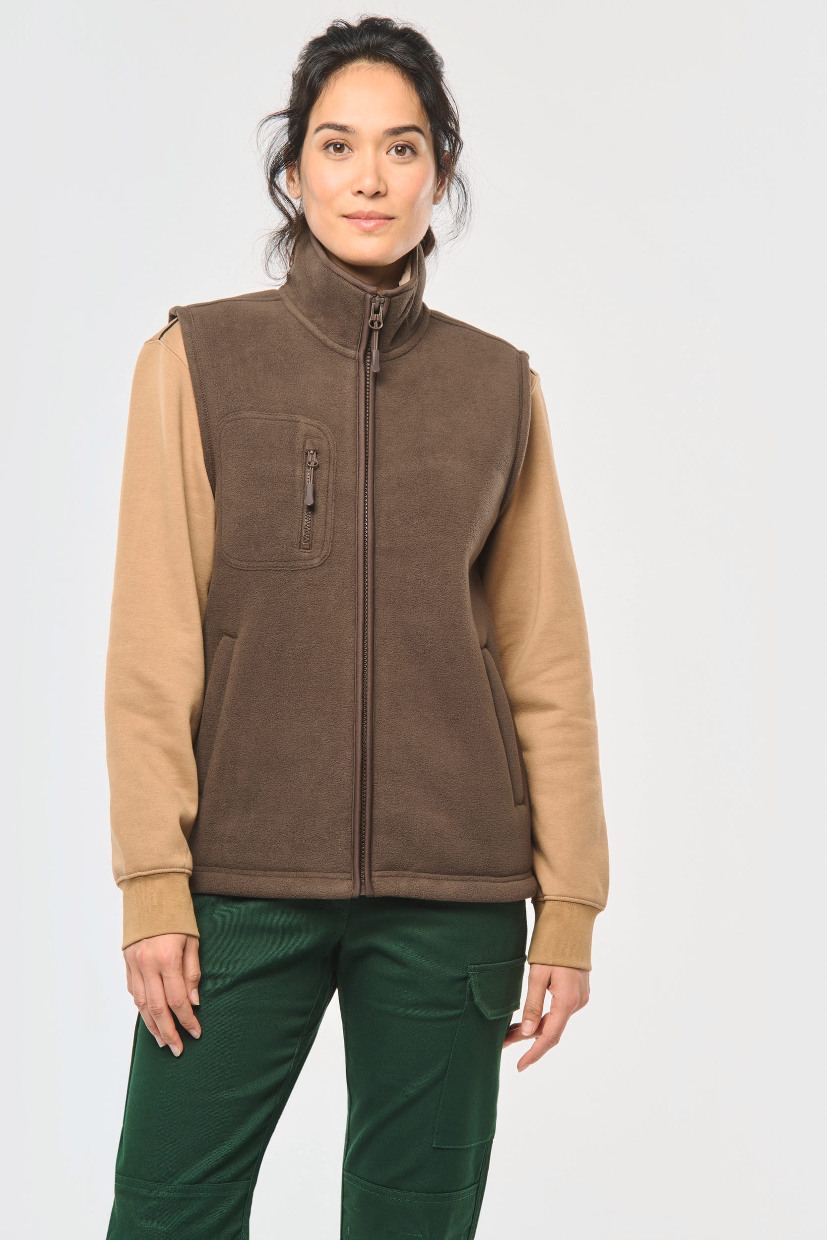 Colete polar com interior em sherpa unissexo