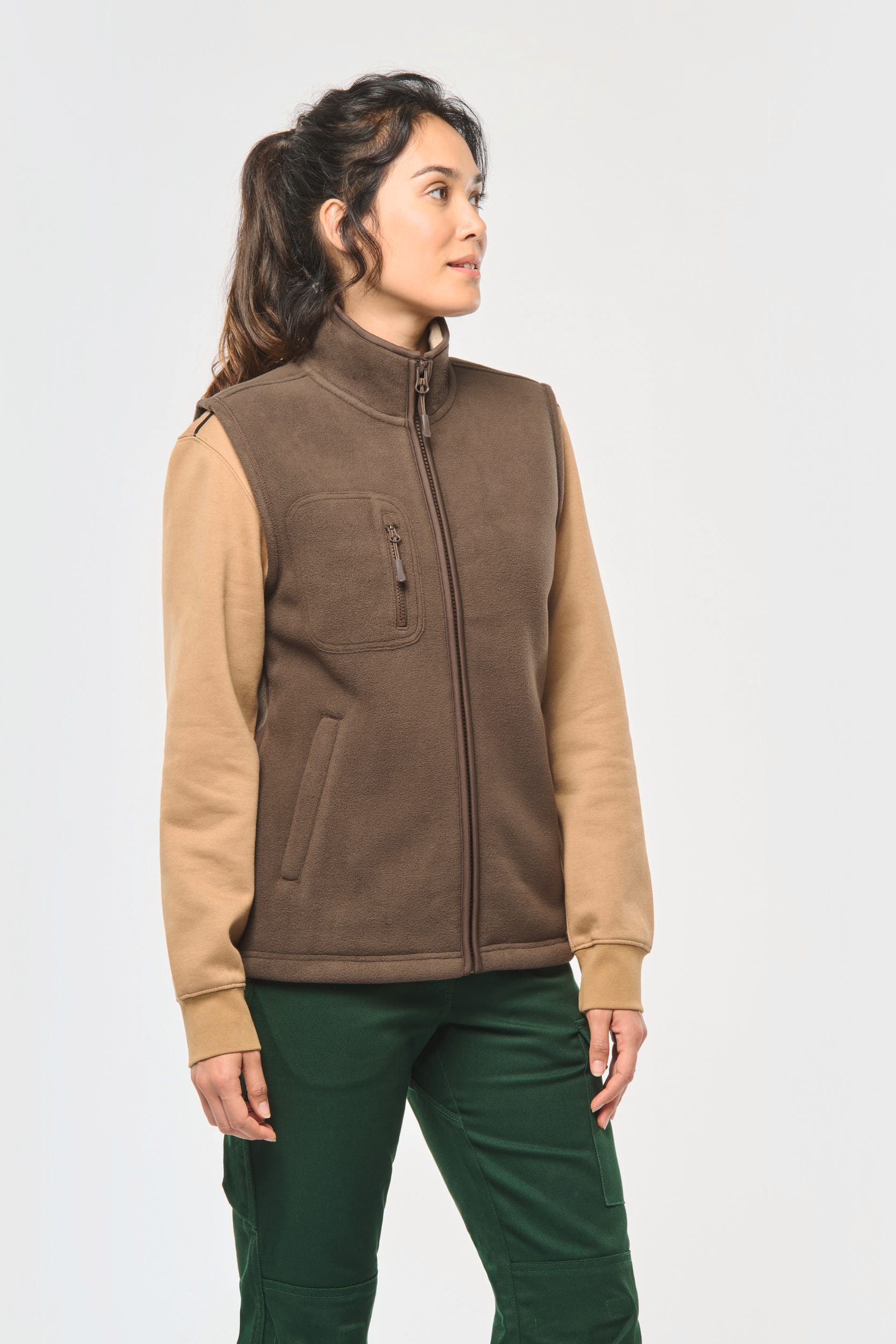 Colete polar com interior em sherpa unissexo