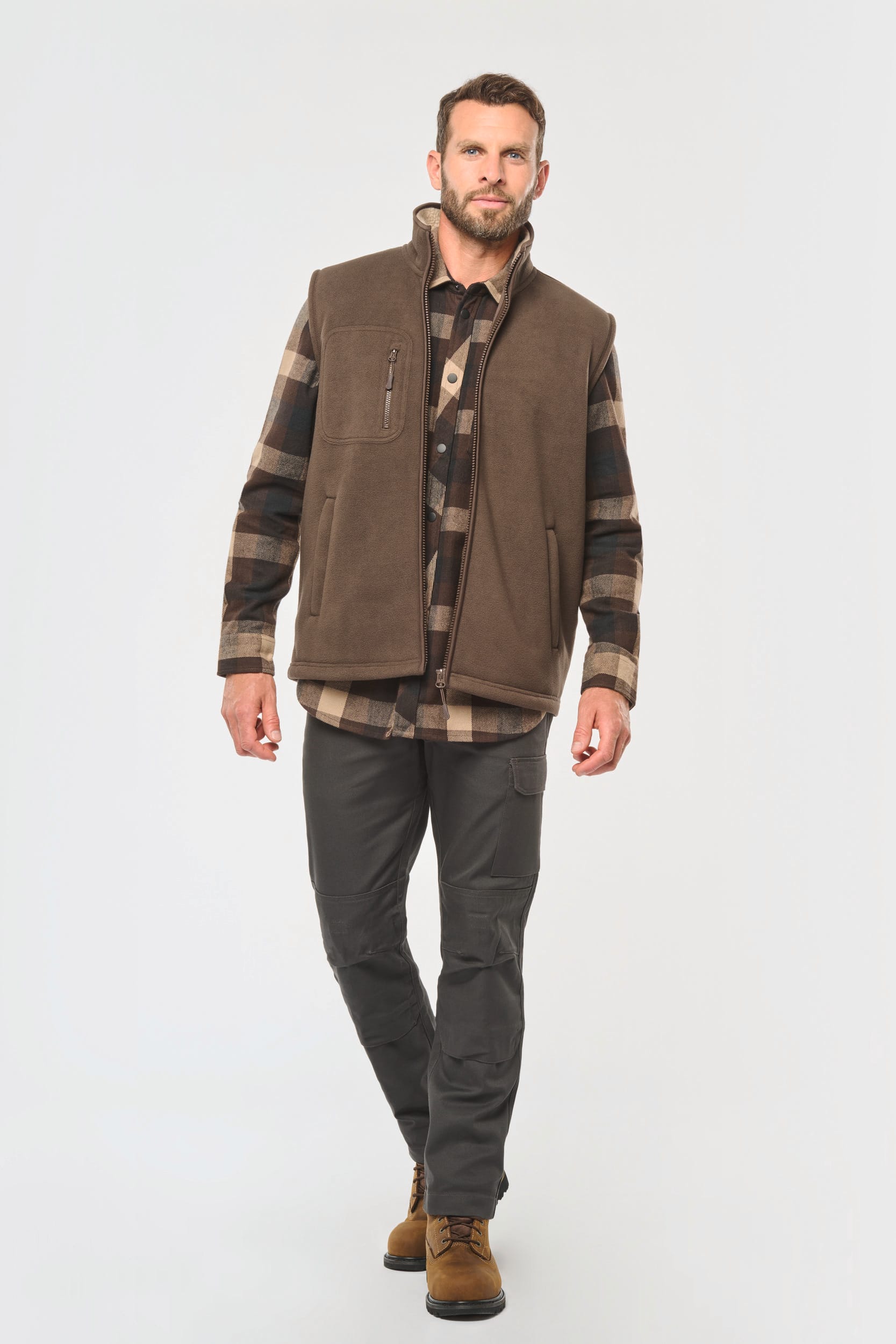 Calças de trabalho multibolsos de homem