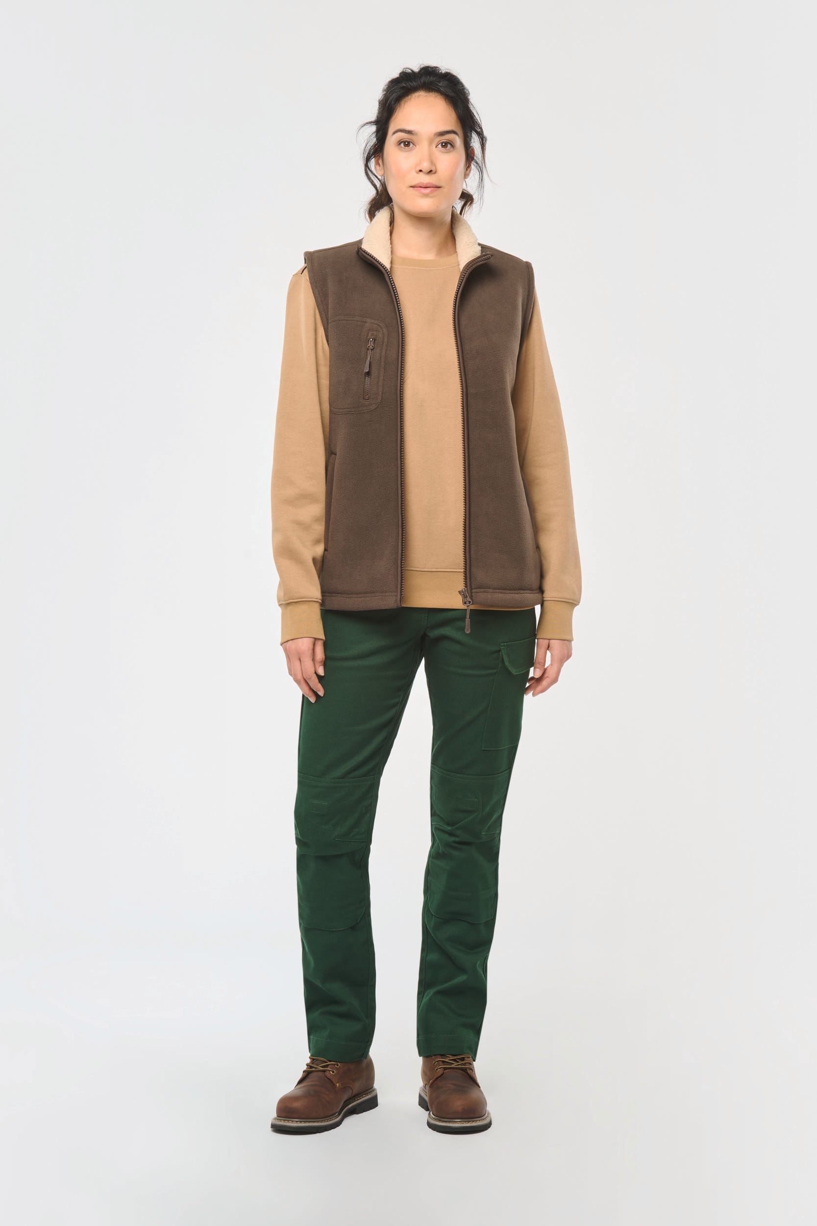 Calças de trabalho multibolsos de senhora