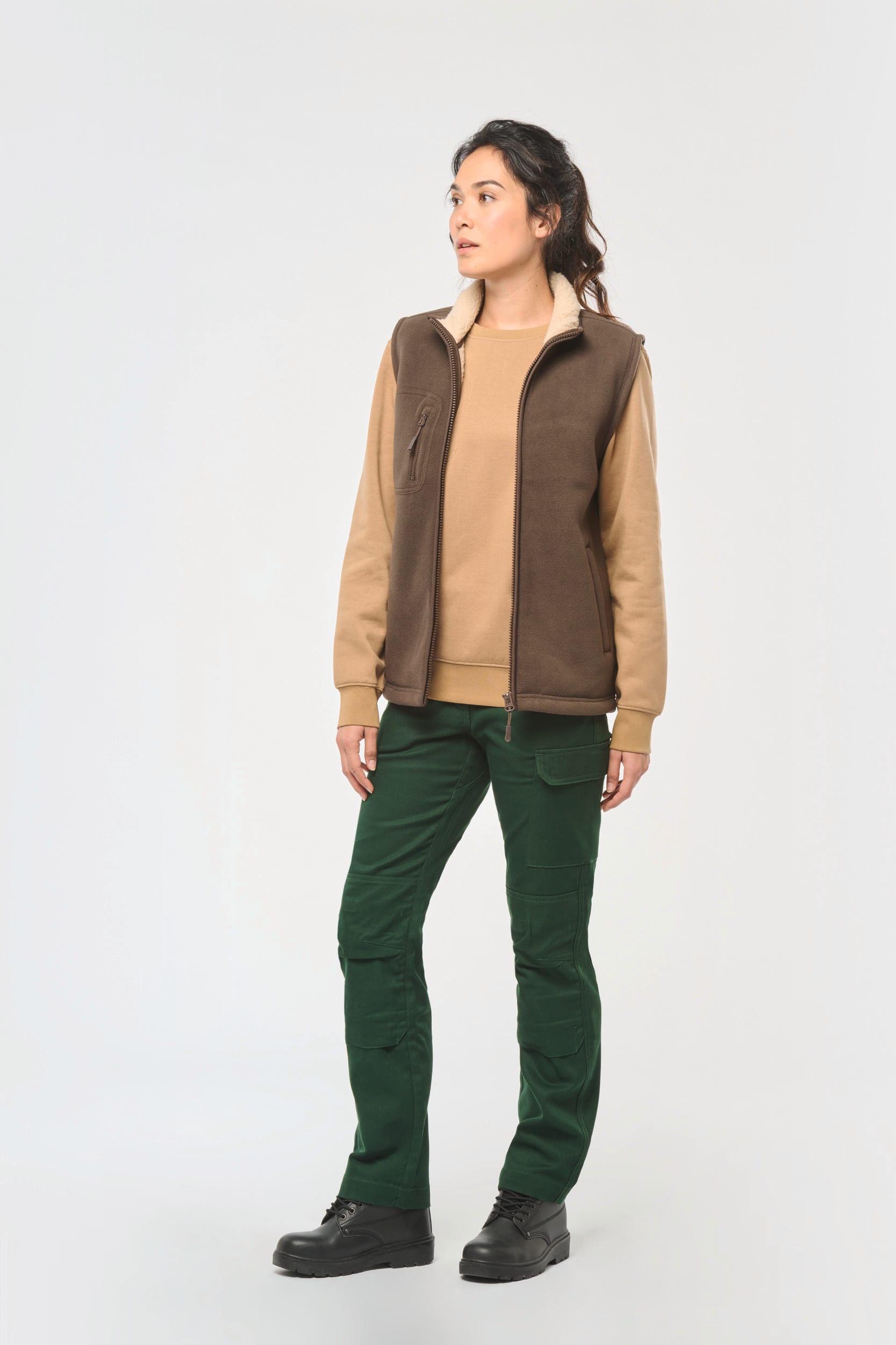 Calças de trabalho multibolsos de senhora