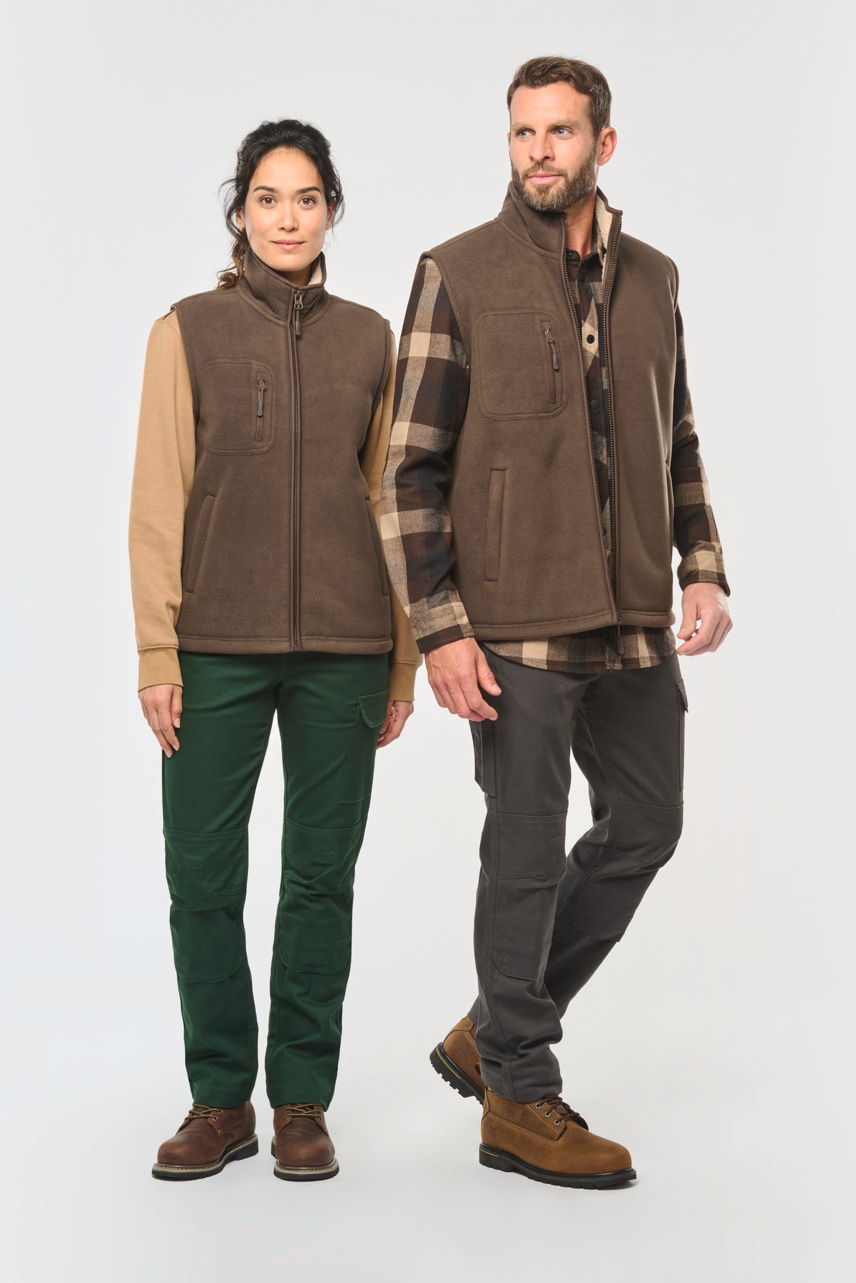 Colete polar com interior em sherpa unissexo