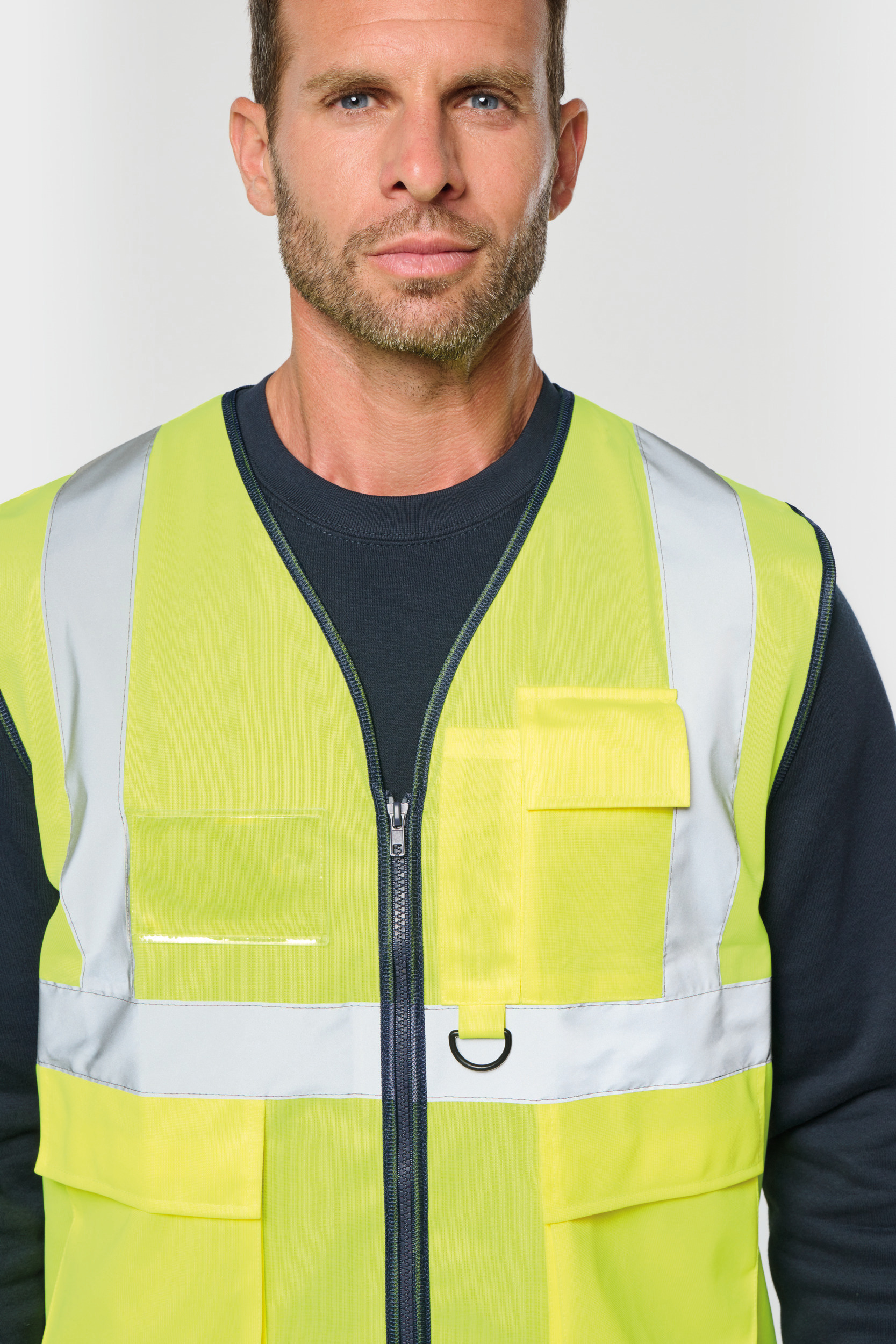 Gerecycled HI-VIS VEILIGHEIDSHESJE met rits