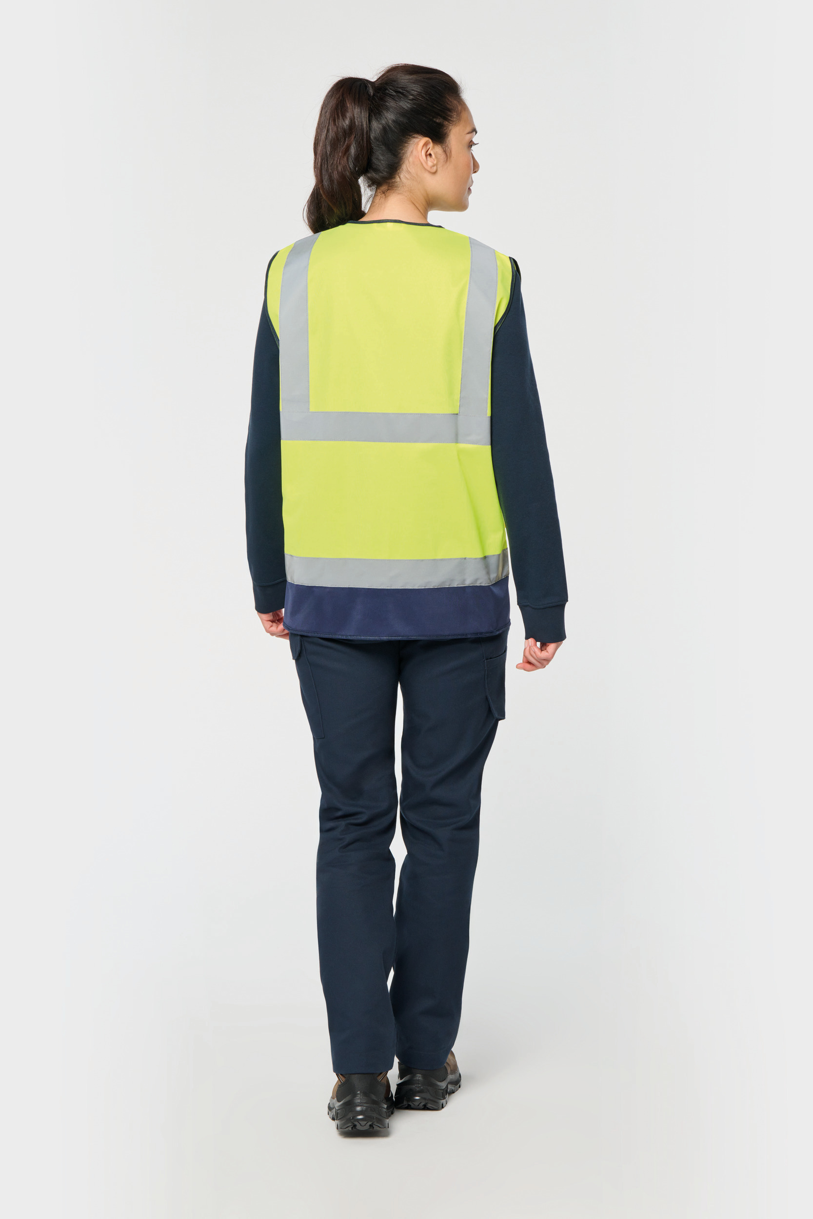 Gerecycled HI-VIS VEILIGHEIDSHESJE met rits