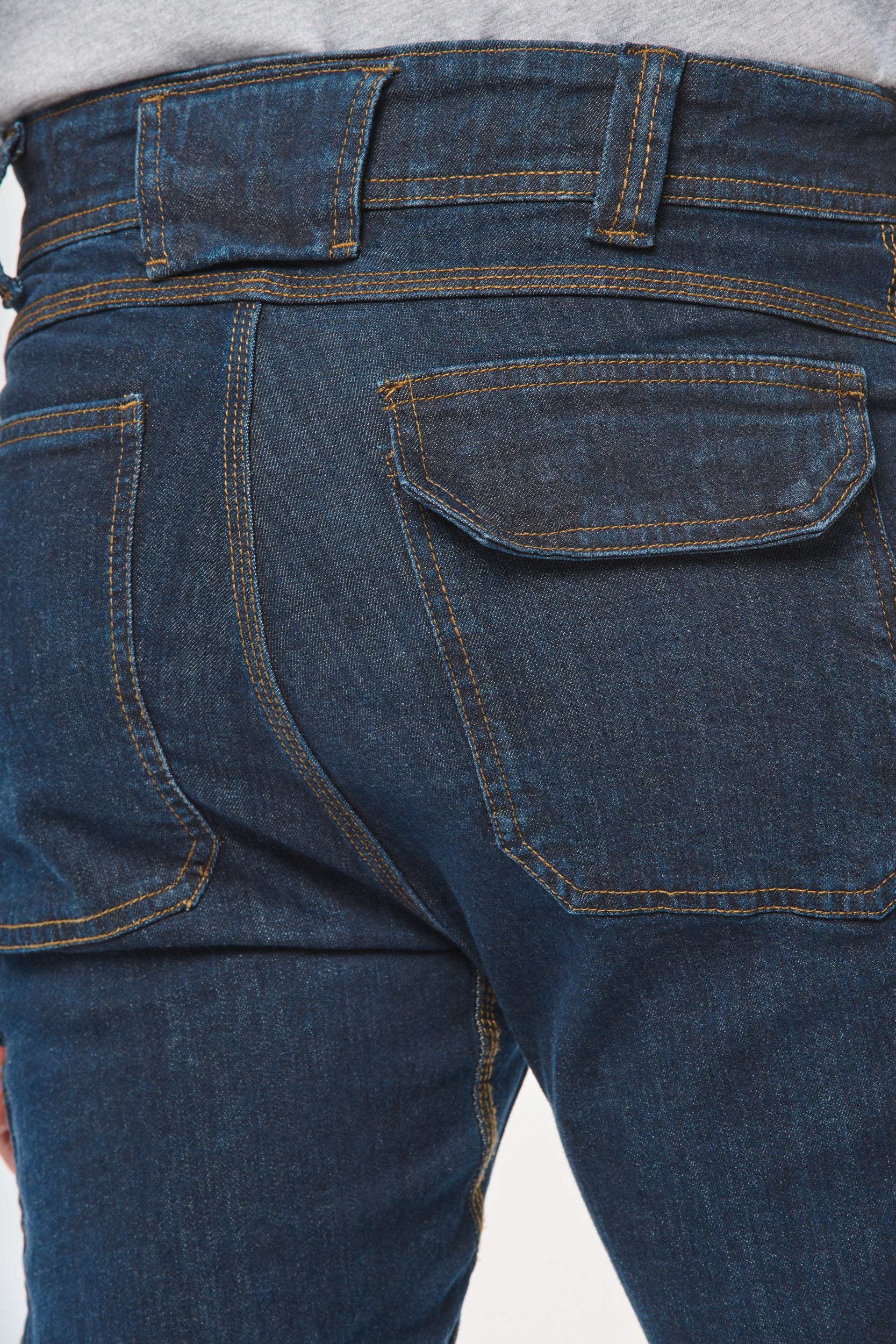 Calças de ganga multibosos de homem