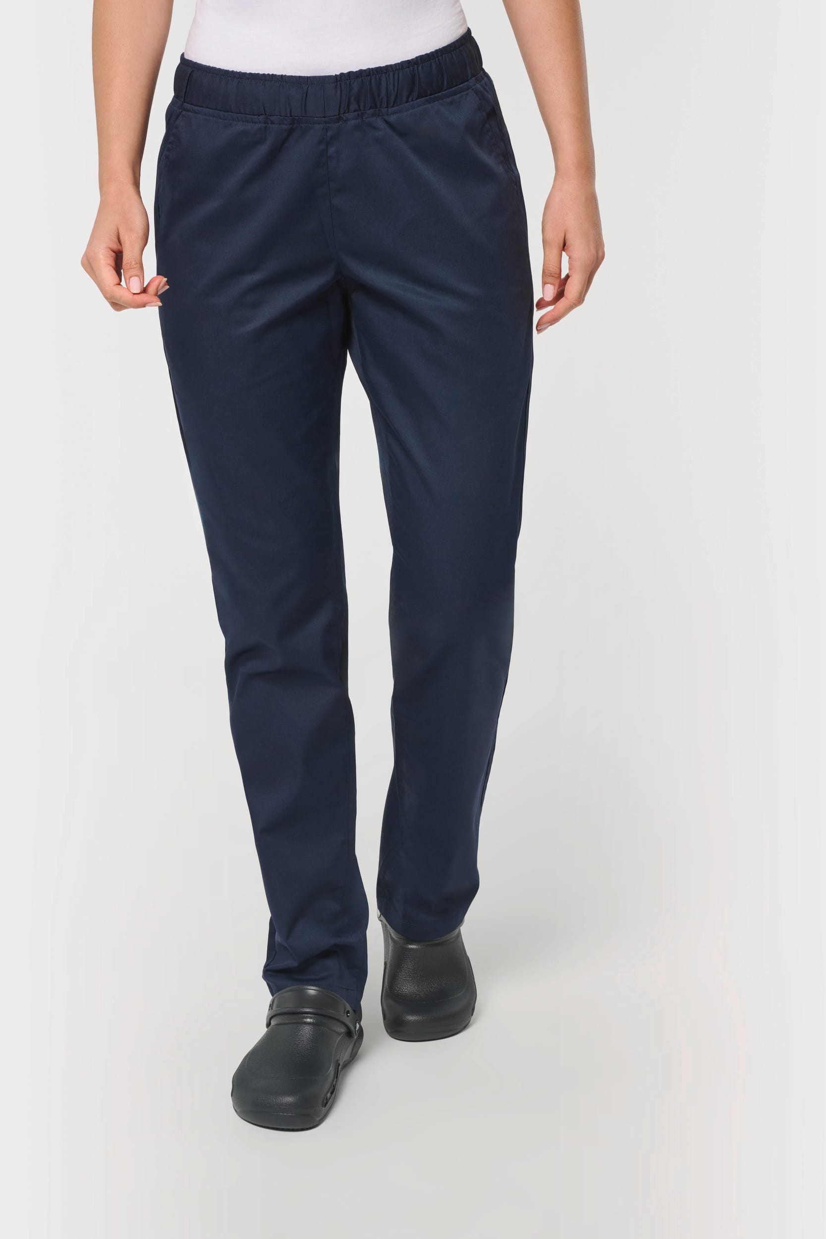 Calças poliéster/algodão de senhora